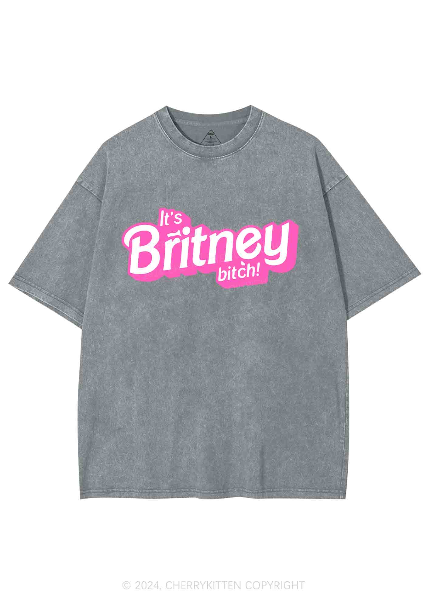 It's Britney Bixch Y2K Washed Tee Cherrykitten - Image 8