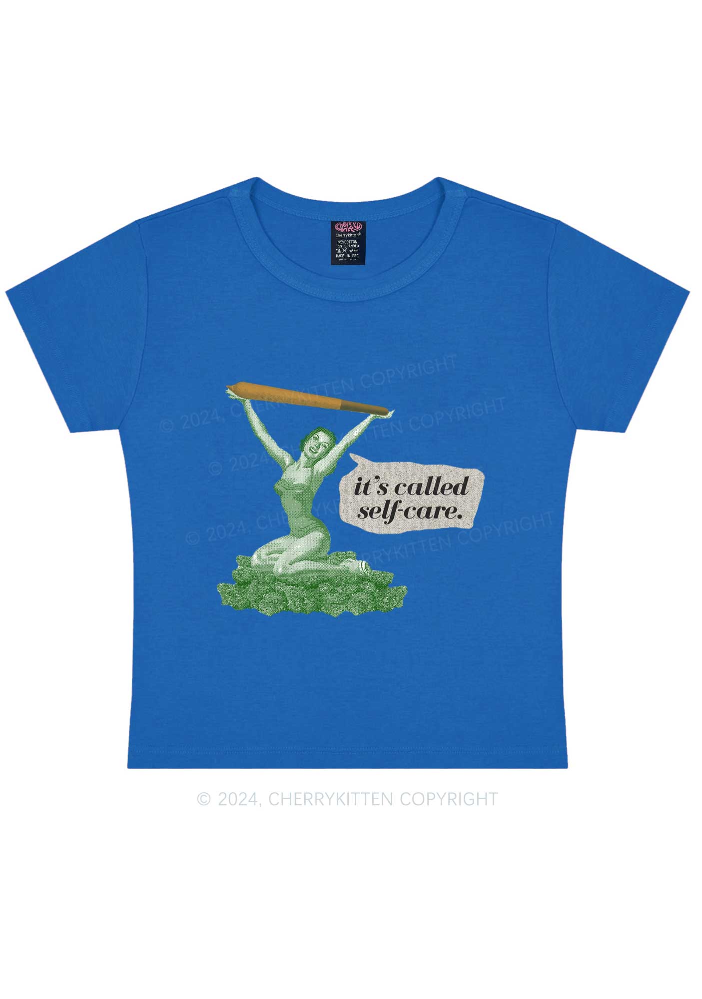 It's Called Self Care Y2K Baby Tee Cherrykitten - Image 12