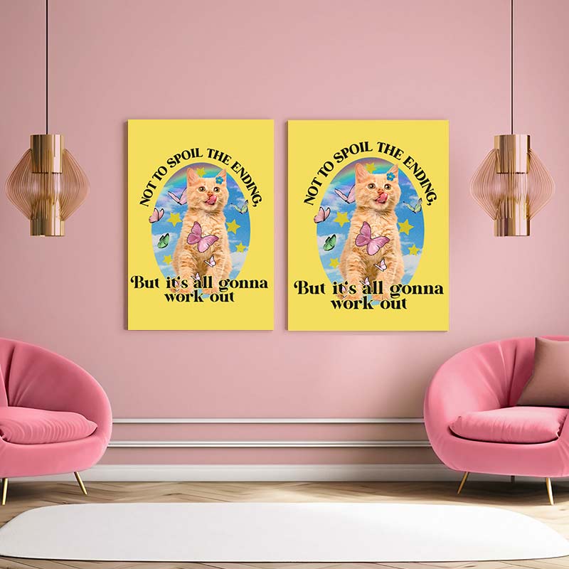It's Gonna Work Out Y2K Canvas Wall Art Cherrykitten - Image 2