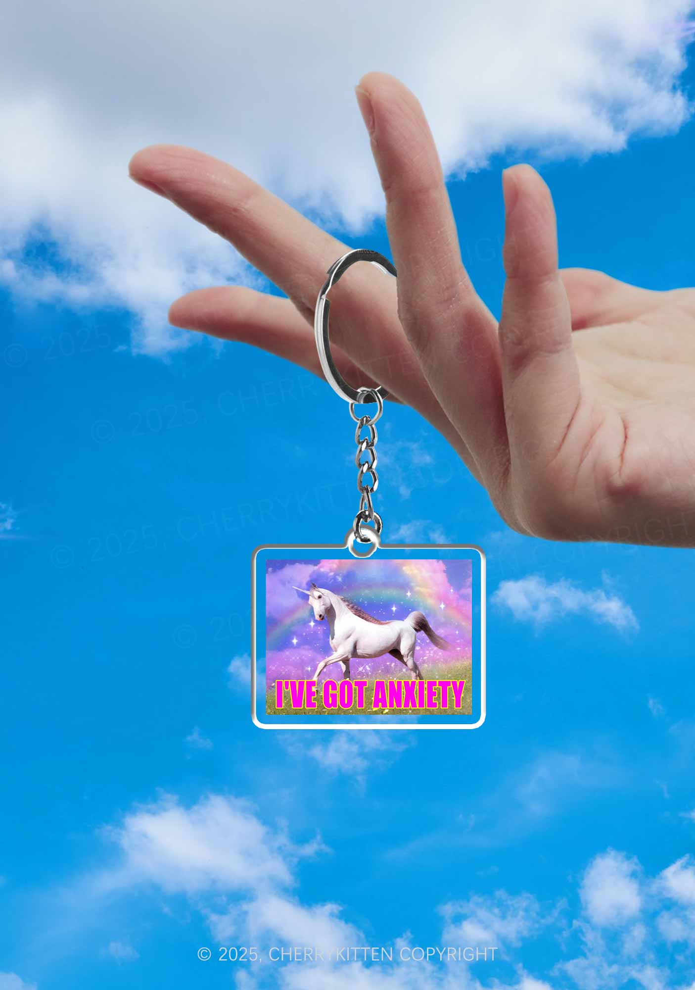 I've Got Anxiety 1Pc Y2K Keychain Cherrykitten - Image 2