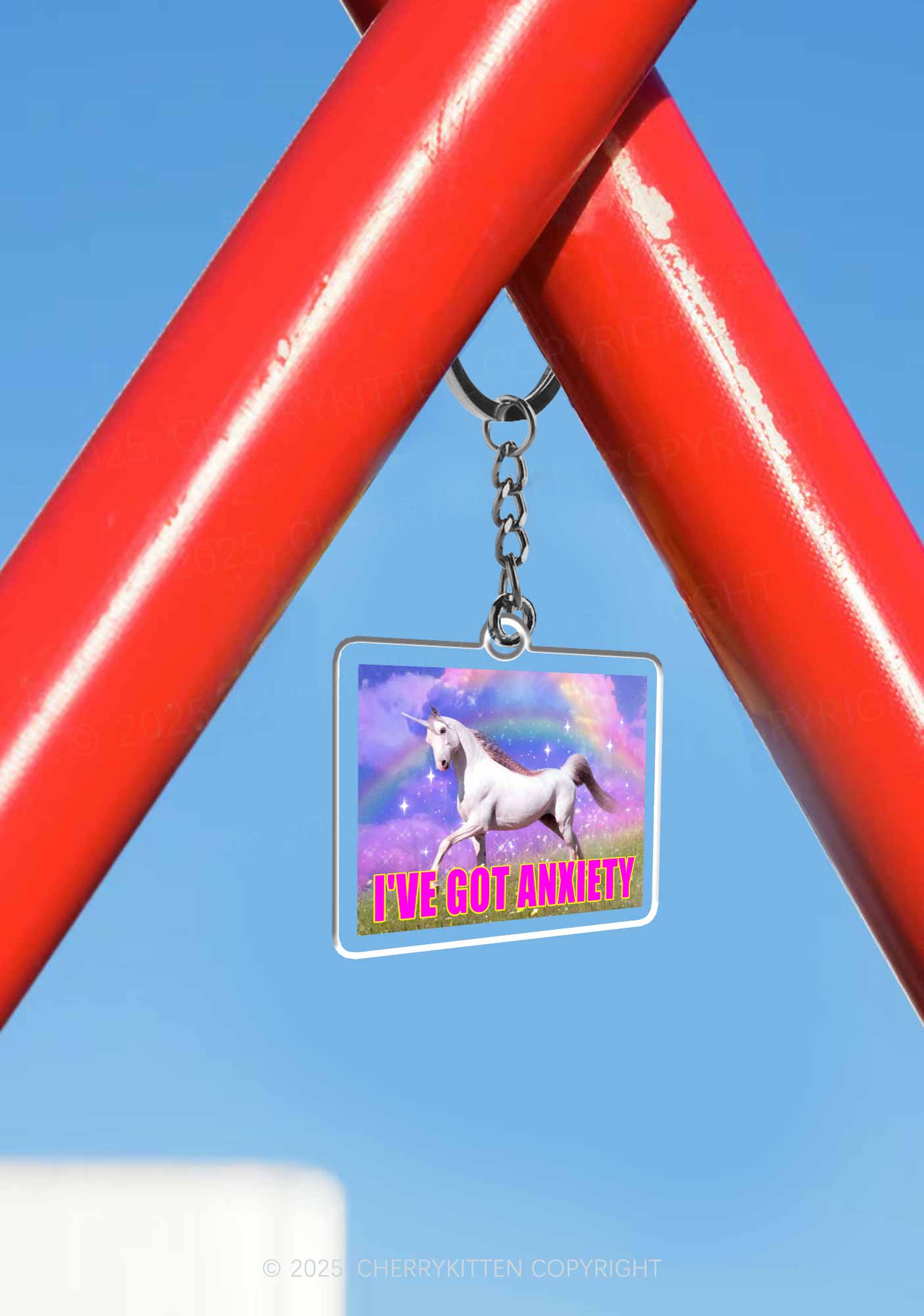 I've Got Anxiety 1Pc Y2K Keychain Cherrykitten - Image 3