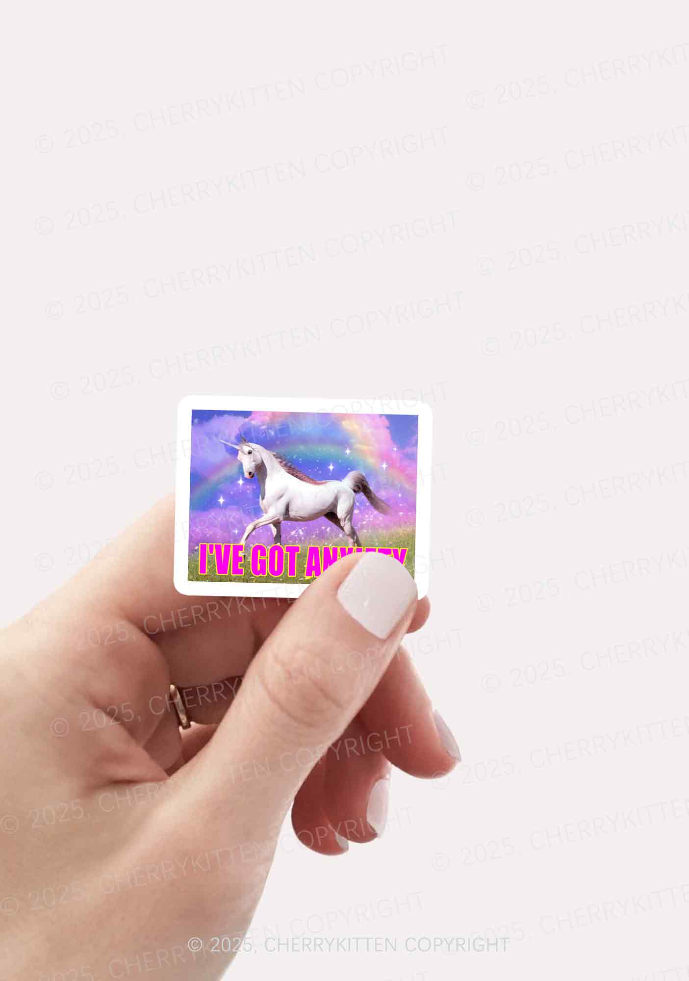 I've Got Anxiety 1Pc Y2K Sticker Cherrykitten - Image 2