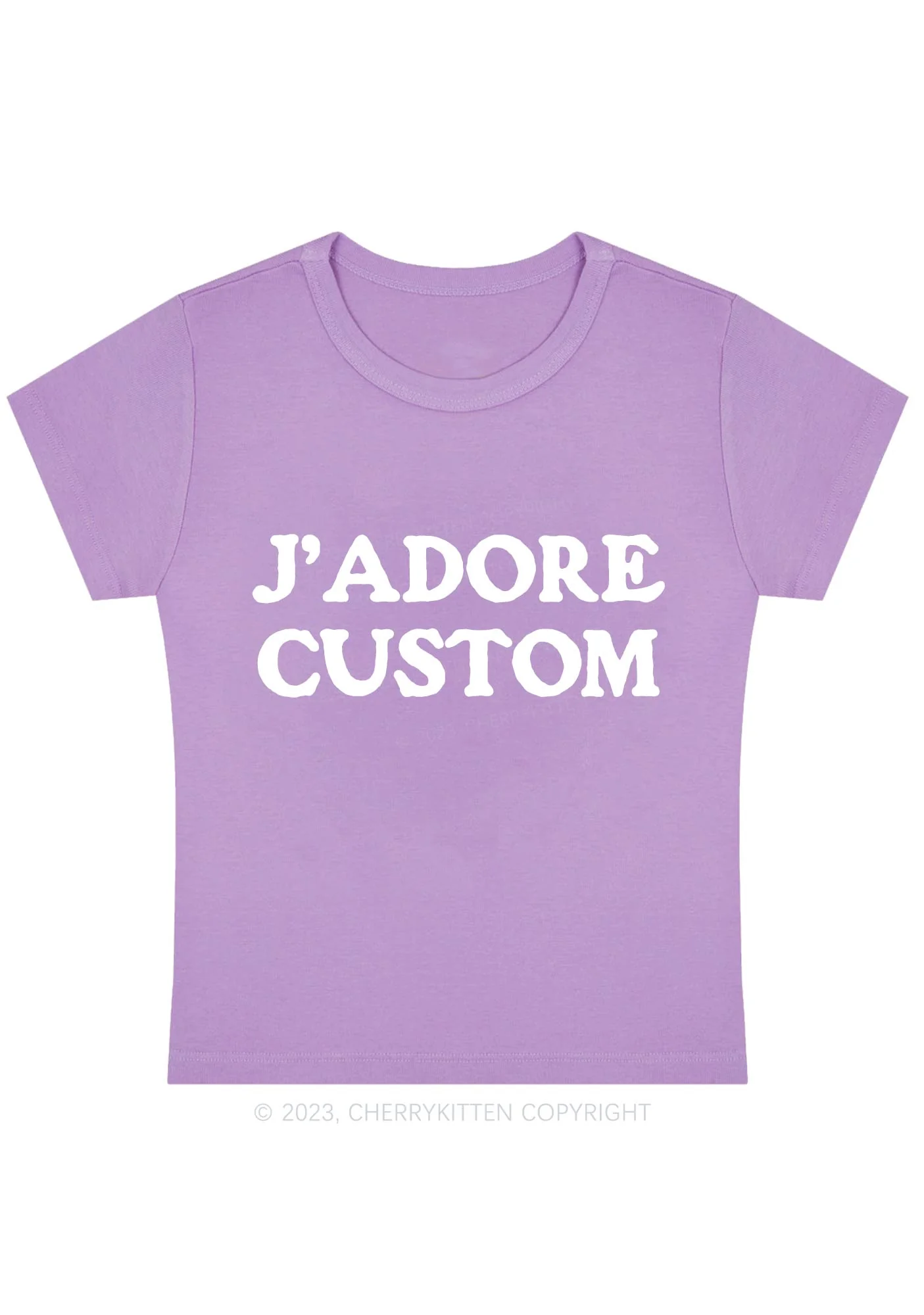 J'adore Custom Y2K Baby Tee Cherrykitten - Image 4