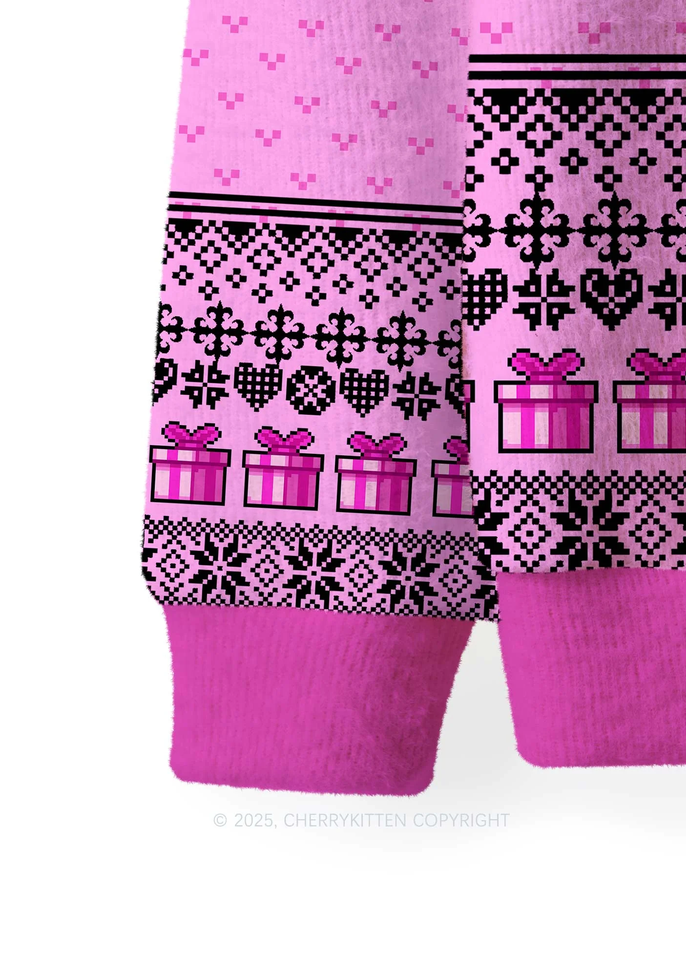 Jesus Birthday Y2K Christmas Knit Sweatshirt Cherrykitten - Image 4
