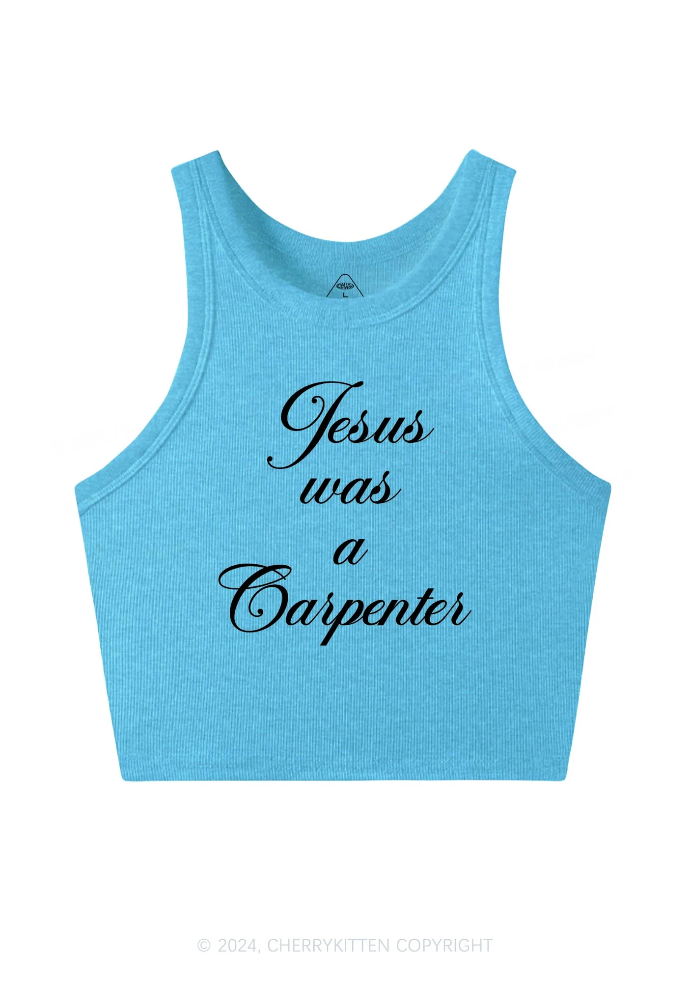 Jesus Was A Carpenter Y2K Crop Tank Top Cherrykitten - Image 5