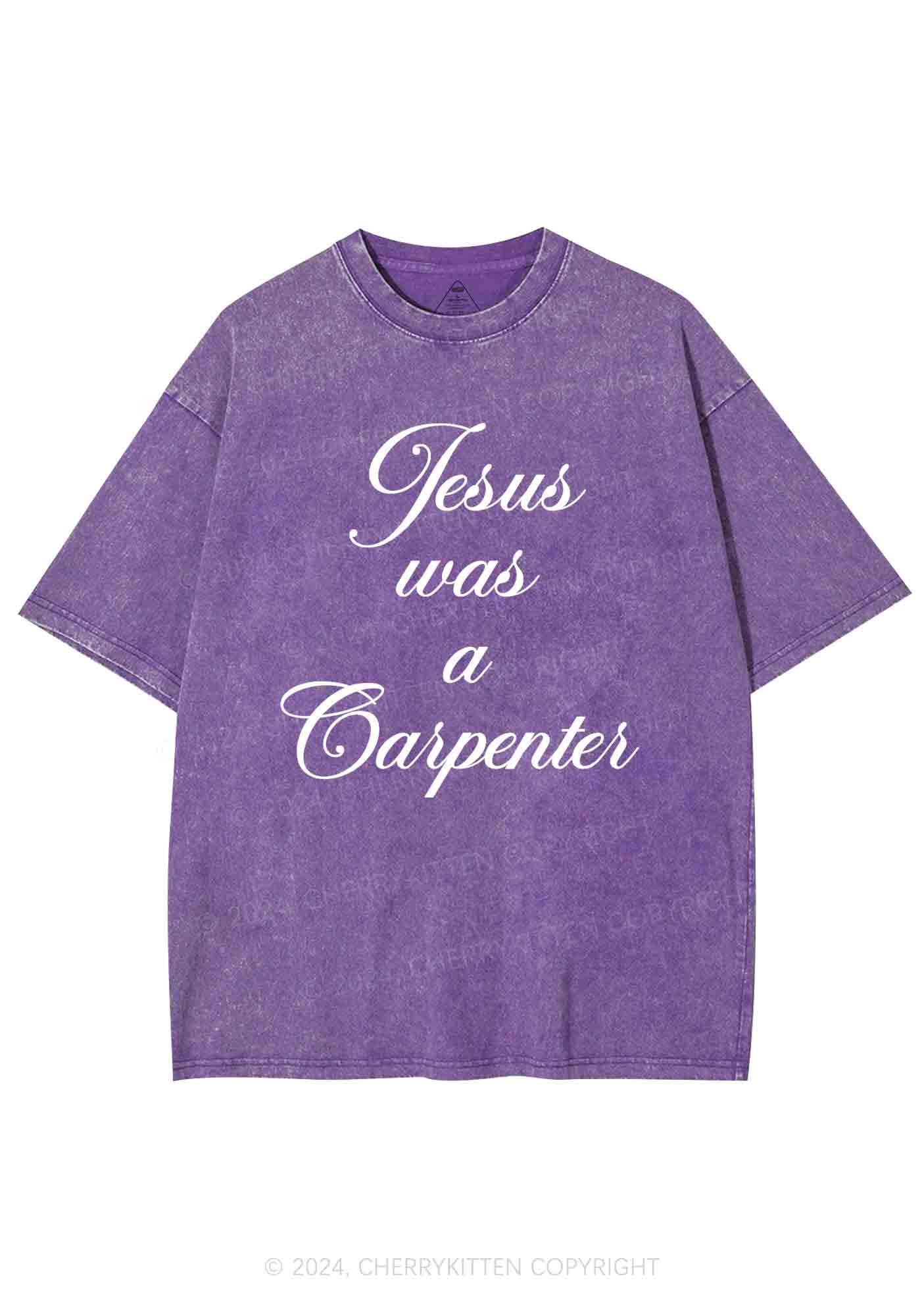 Jesus Was A Carpenter Y2K Washed Tee Cherrykitten - Image 5