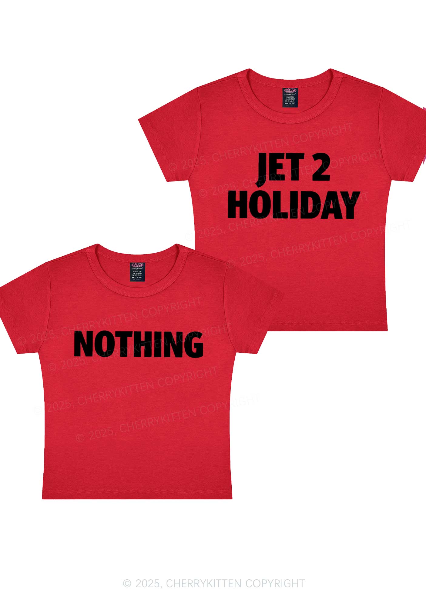 Jet Holiday Nothing Y2K Valentine's Day Baby Tee Cherrykitten - Image 9