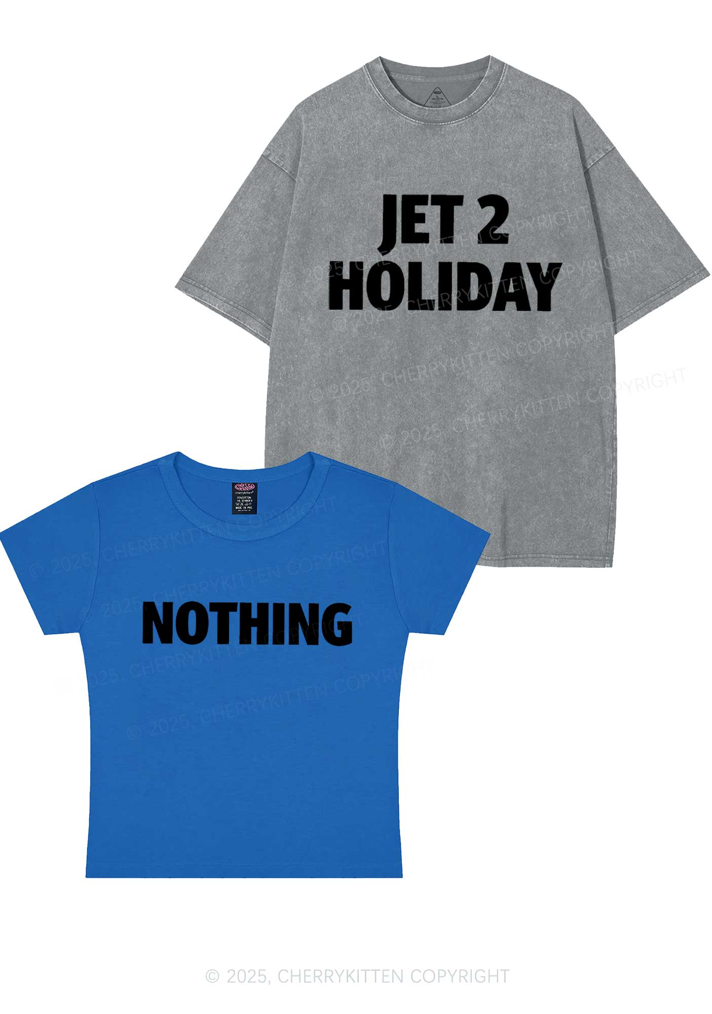 Jet Holiday Nothing Y2K Valentine's Day Couple Shirt Cherrykitten - Image 10