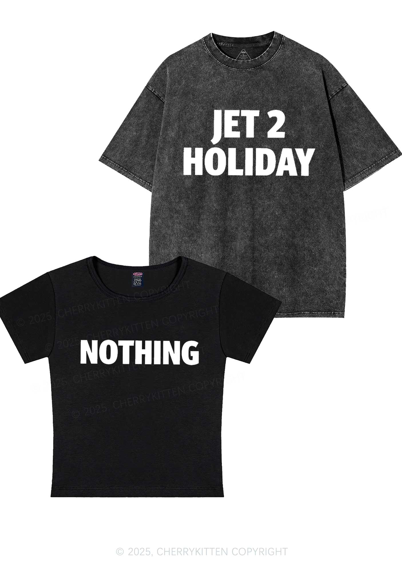 Jet Holiday Nothing Y2K Valentine's Day Couple Shirt Cherrykitten - Image 4