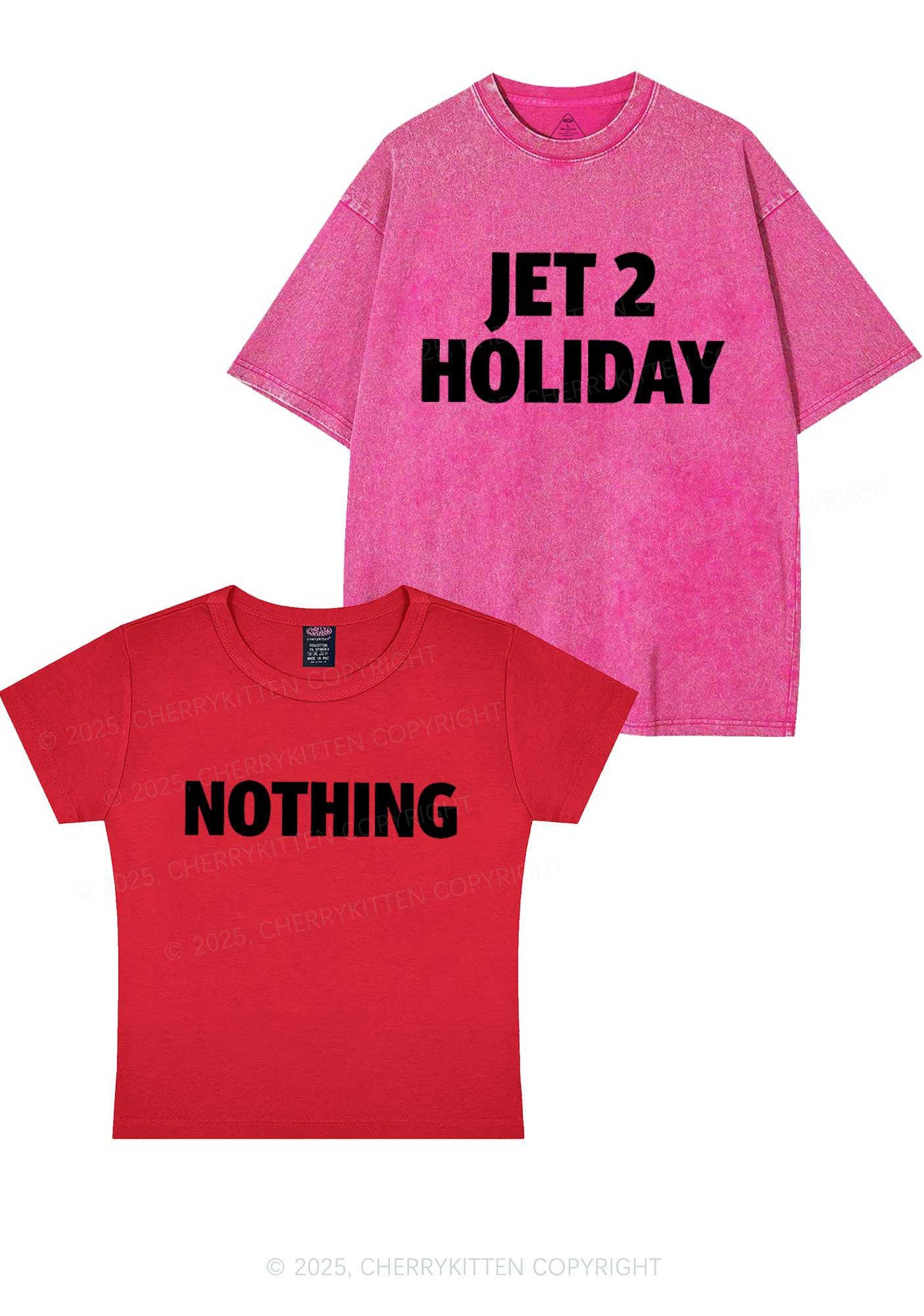 Jet Holiday Nothing Y2K Valentine's Day Couple Shirt Cherrykitten - Image 5