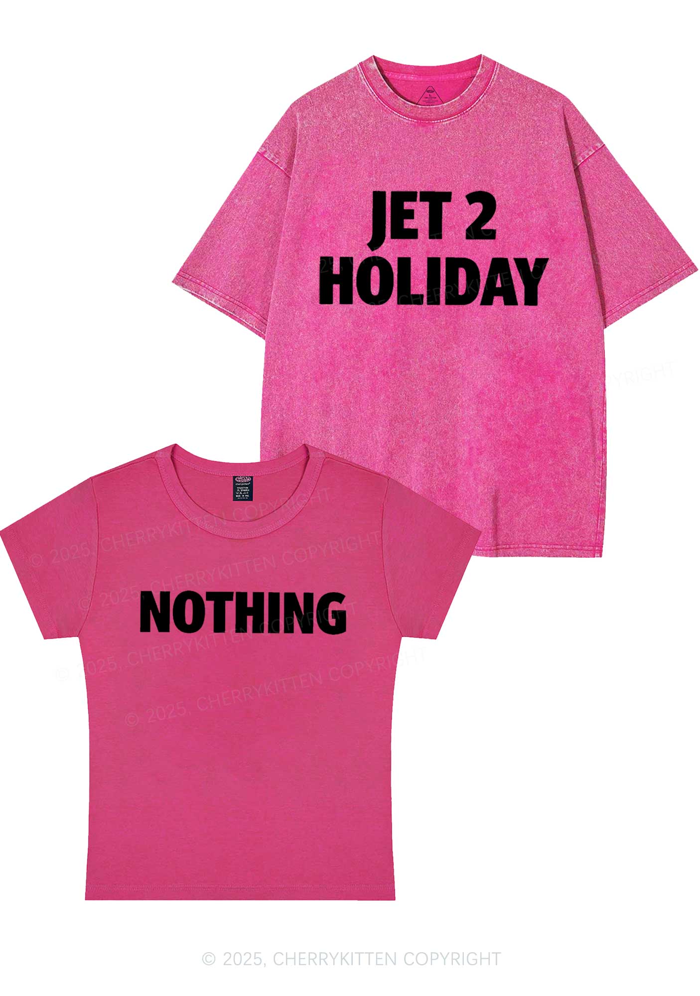 Jet Holiday Nothing Y2K Valentine's Day Couple Shirt Cherrykitten - Image 6