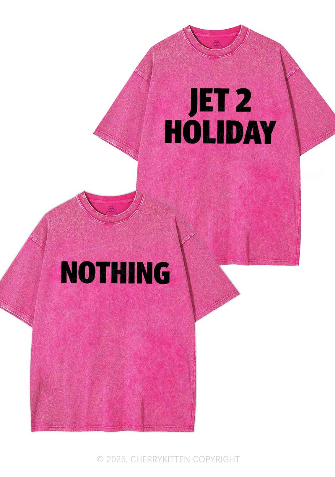 Jet Holiday Nothing Y2K Valentine's Day Washed Tee Cherrykitten - Image 4