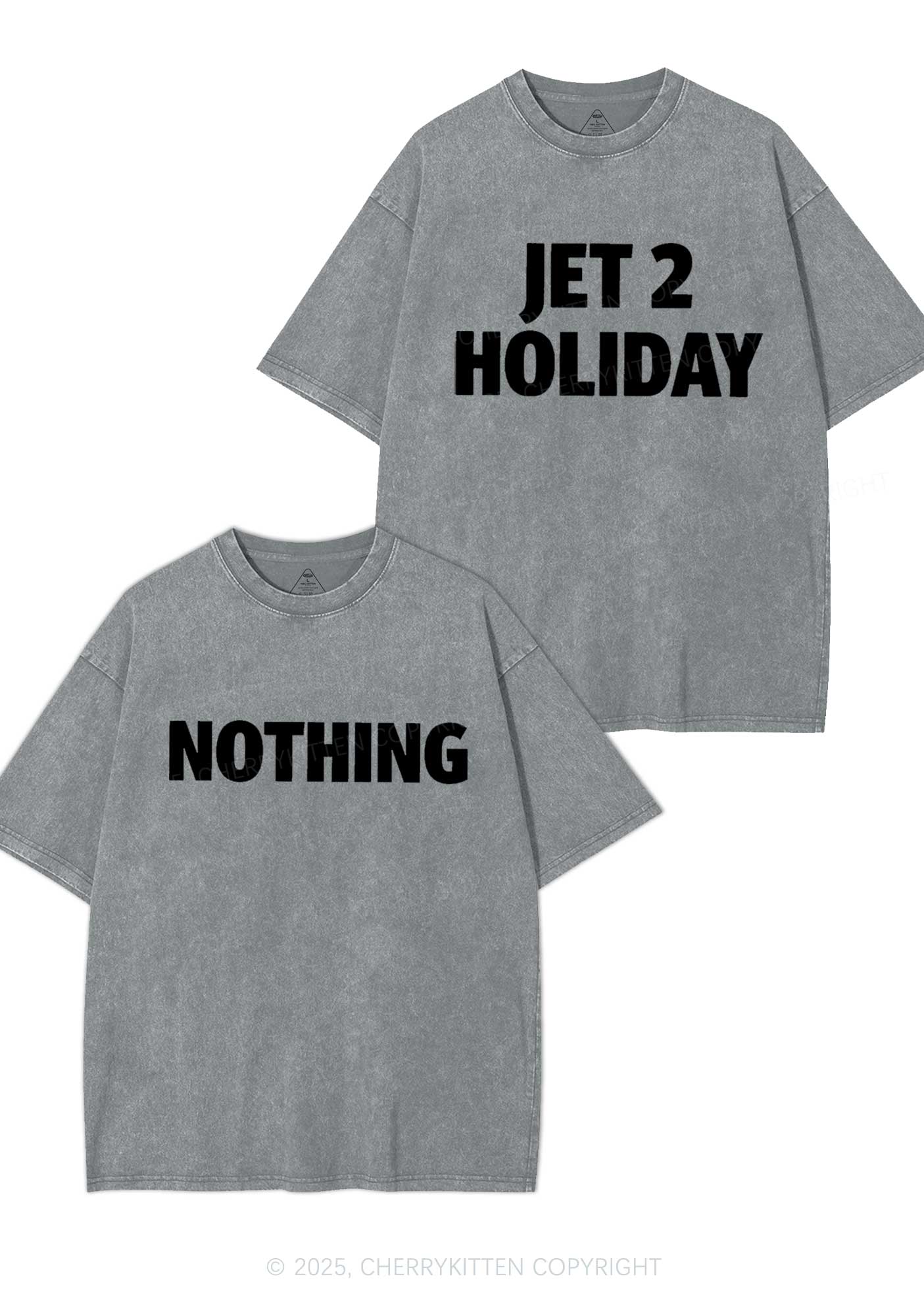 Jet Holiday Nothing Y2K Valentine's Day Washed Tee Cherrykitten - Image 9
