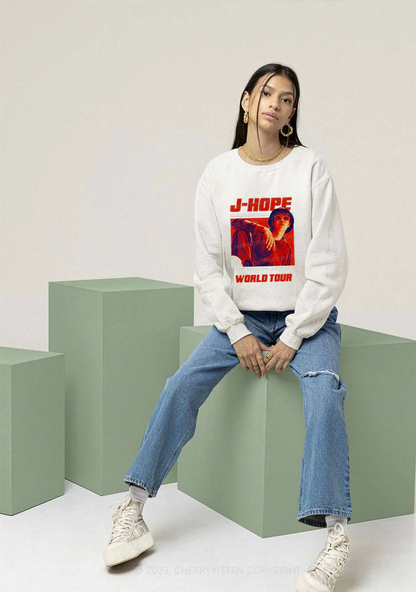 JH World Tour Kpop Y2K Sweatshirt Cherrykitten - Image 2