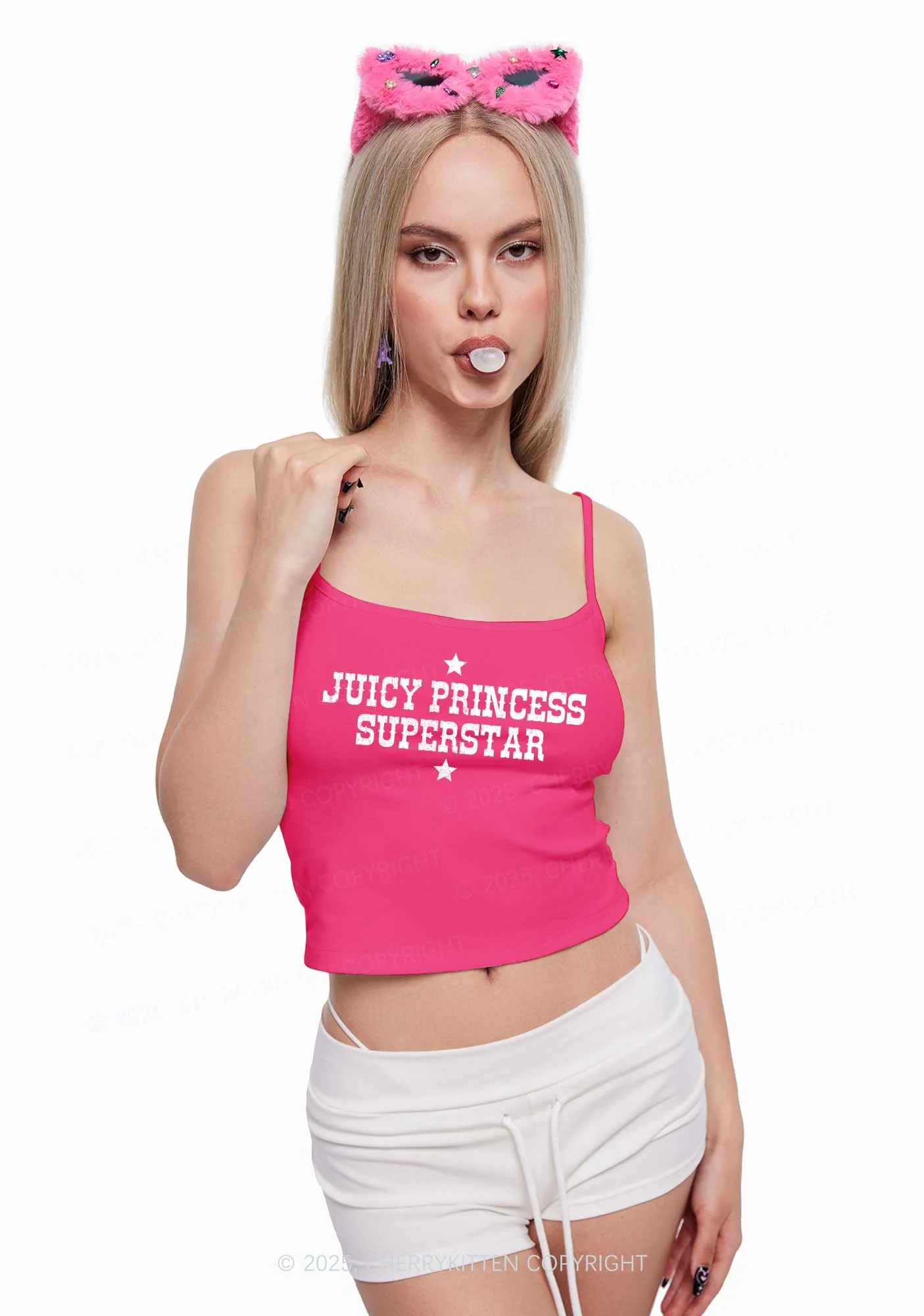Juicy Princess Superstar Y2K Spaghetti Strap Cami Cherrykitten - Image 3