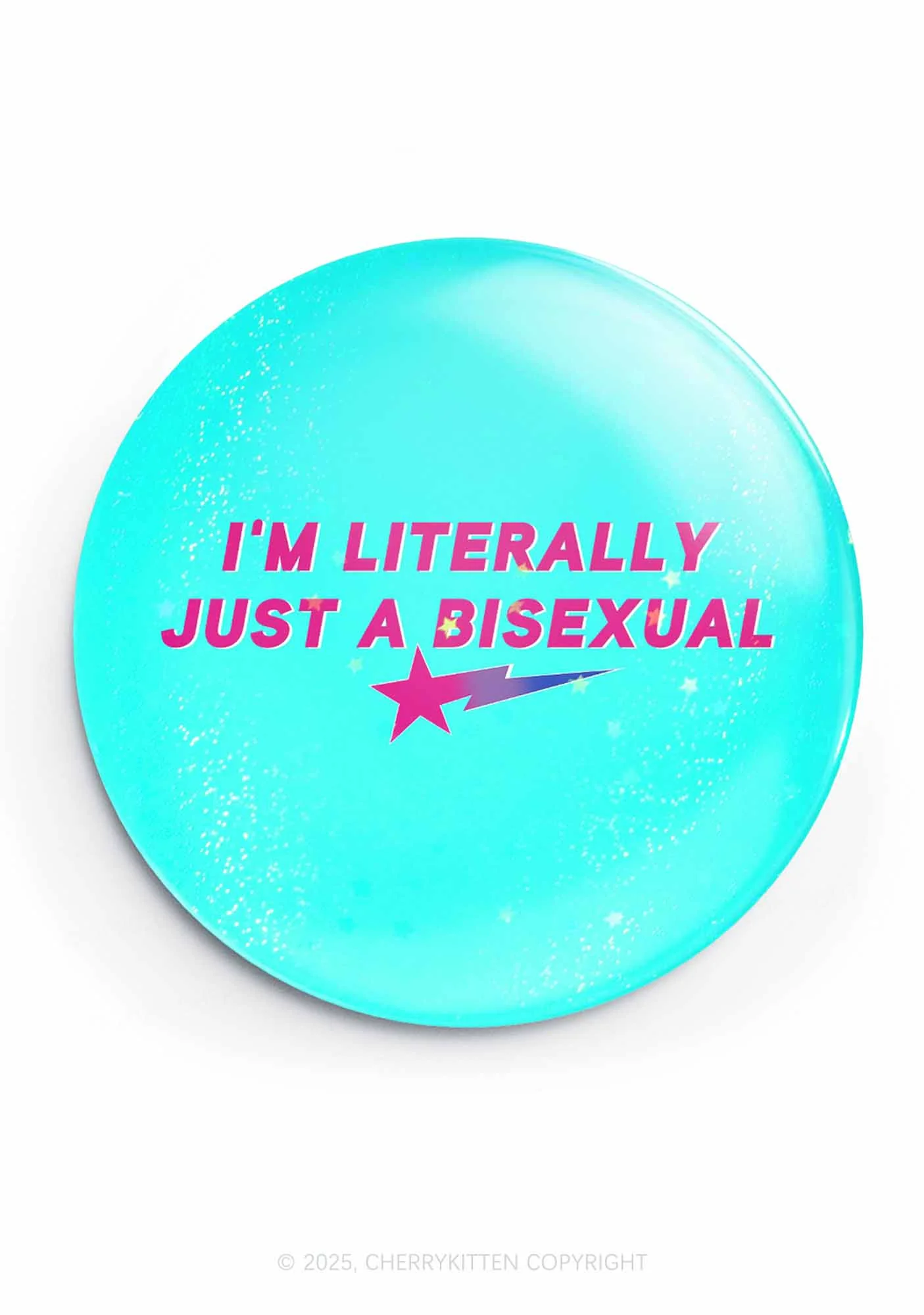Just A Bisexual Pride 1Pc Y2K Pin Badge Cherrykitten - Image 2