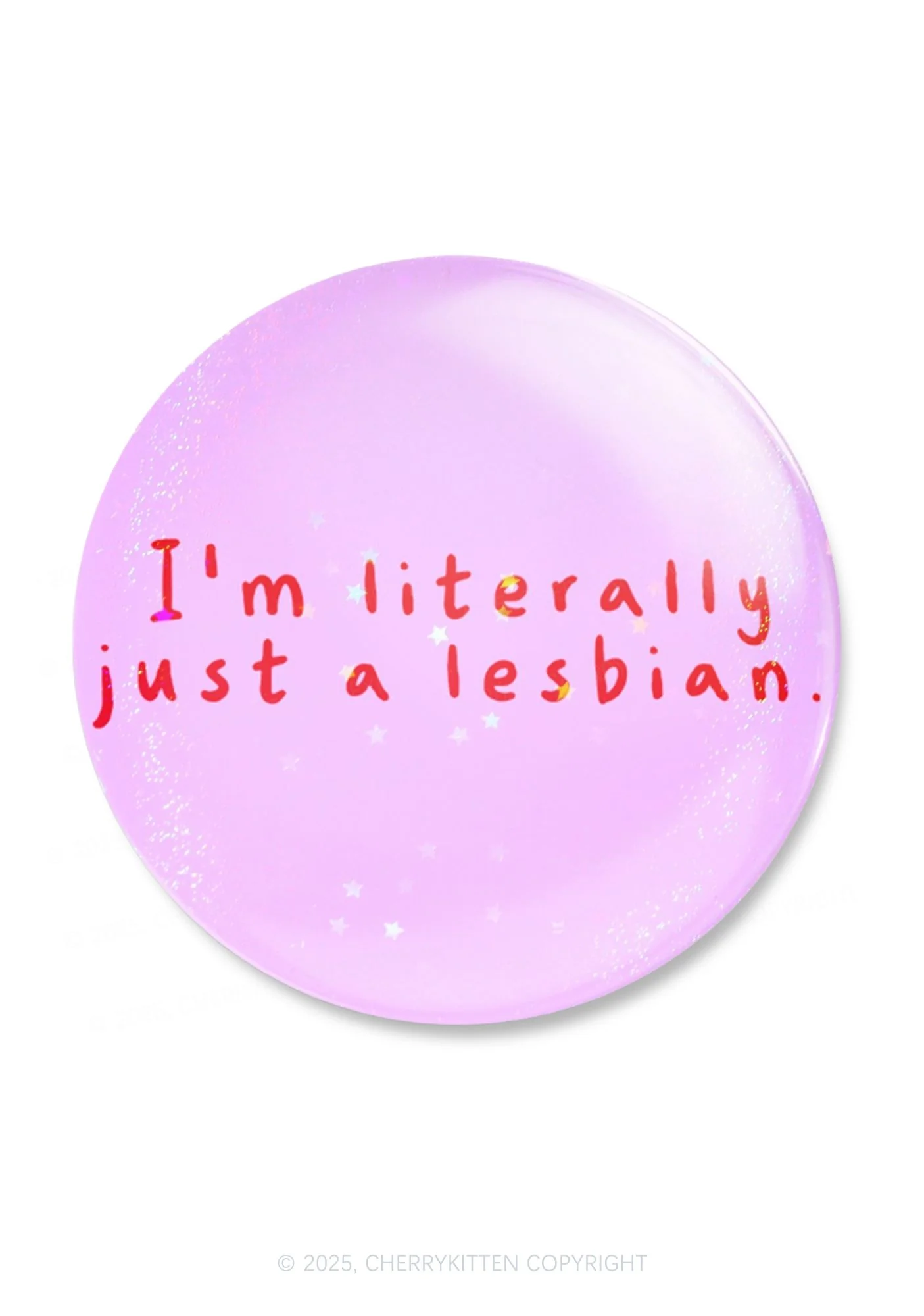 Just A Lesbian Pride 1Pc Y2K Pin Badge Cherrykitten - Image 2