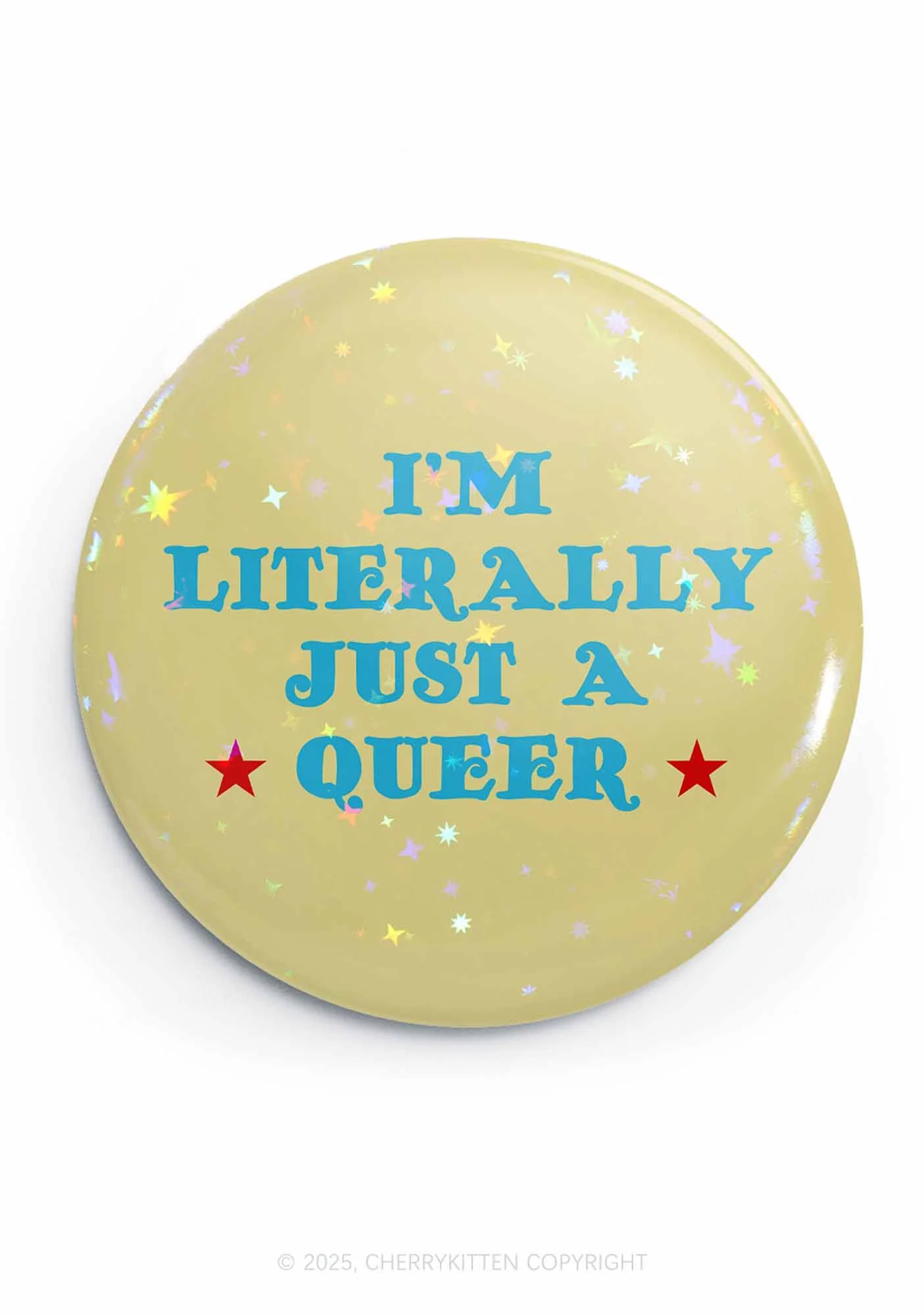 Just A Queer Pride 1Pc Y2K Pin Badge Cherrykitten - Image 2