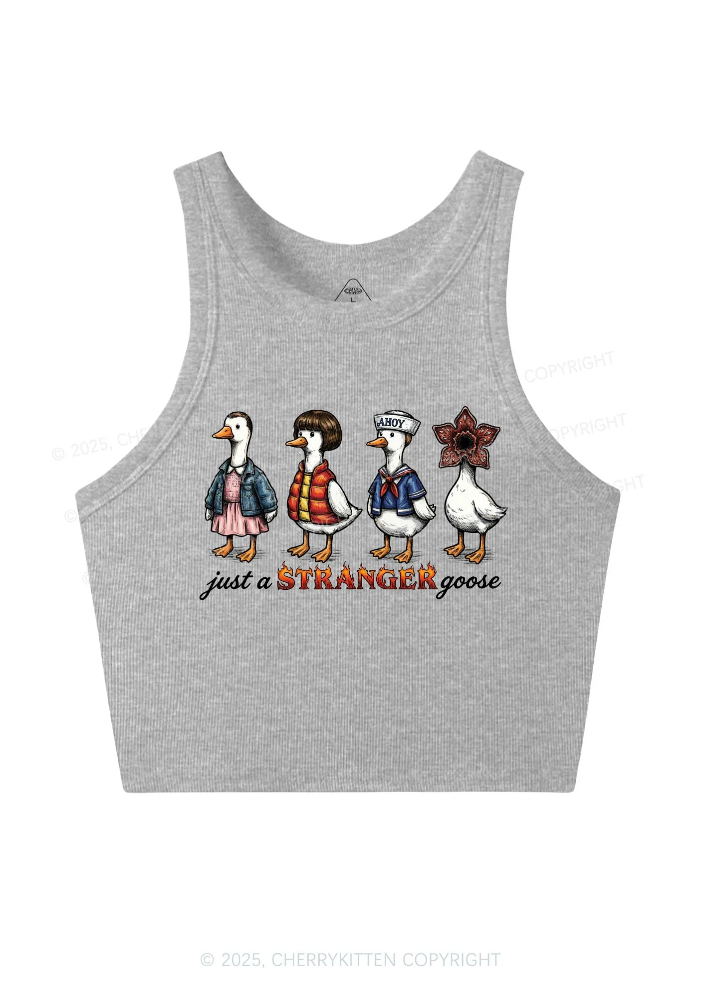 Just A Stranger Goose Y2K Crop Tank Top Cherrykitten - Image 3