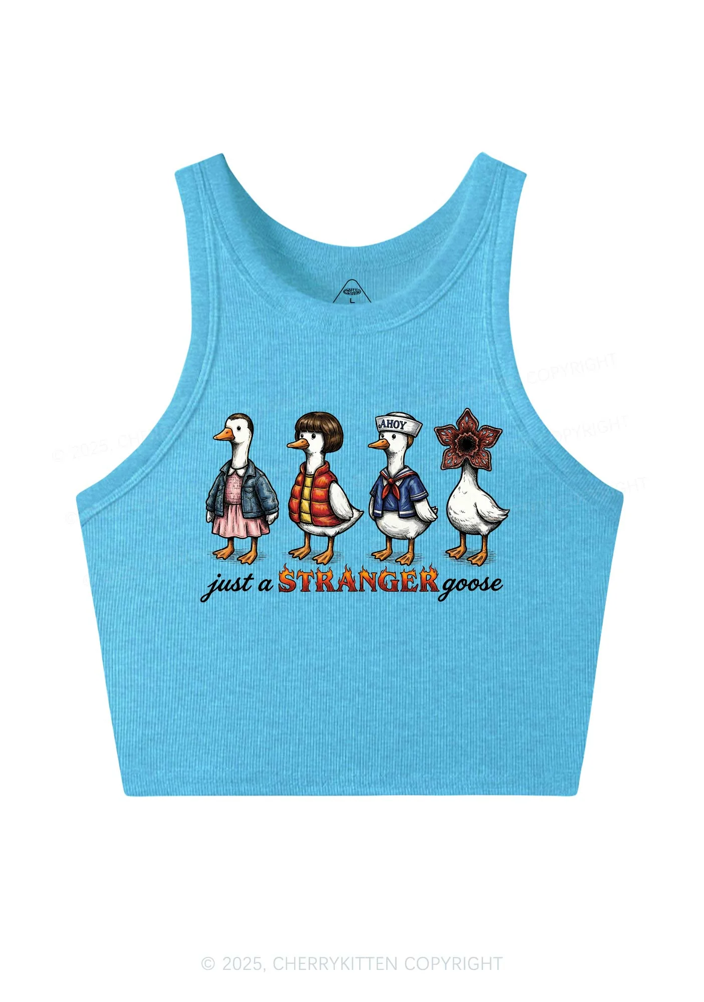 Just A Stranger Goose Y2K Crop Tank Top Cherrykitten - Image 4