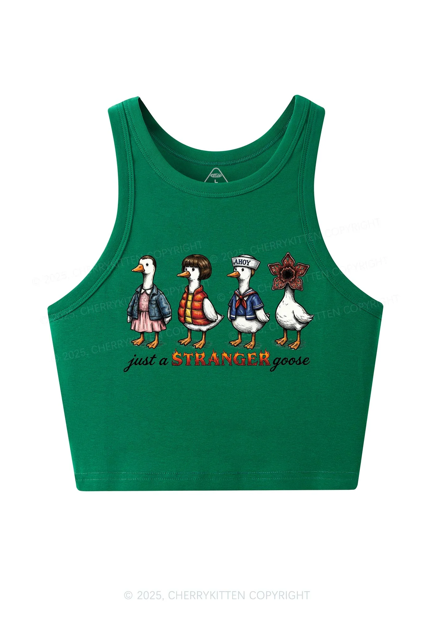 Just A Stranger Goose Y2K Crop Tank Top Cherrykitten - Image 6