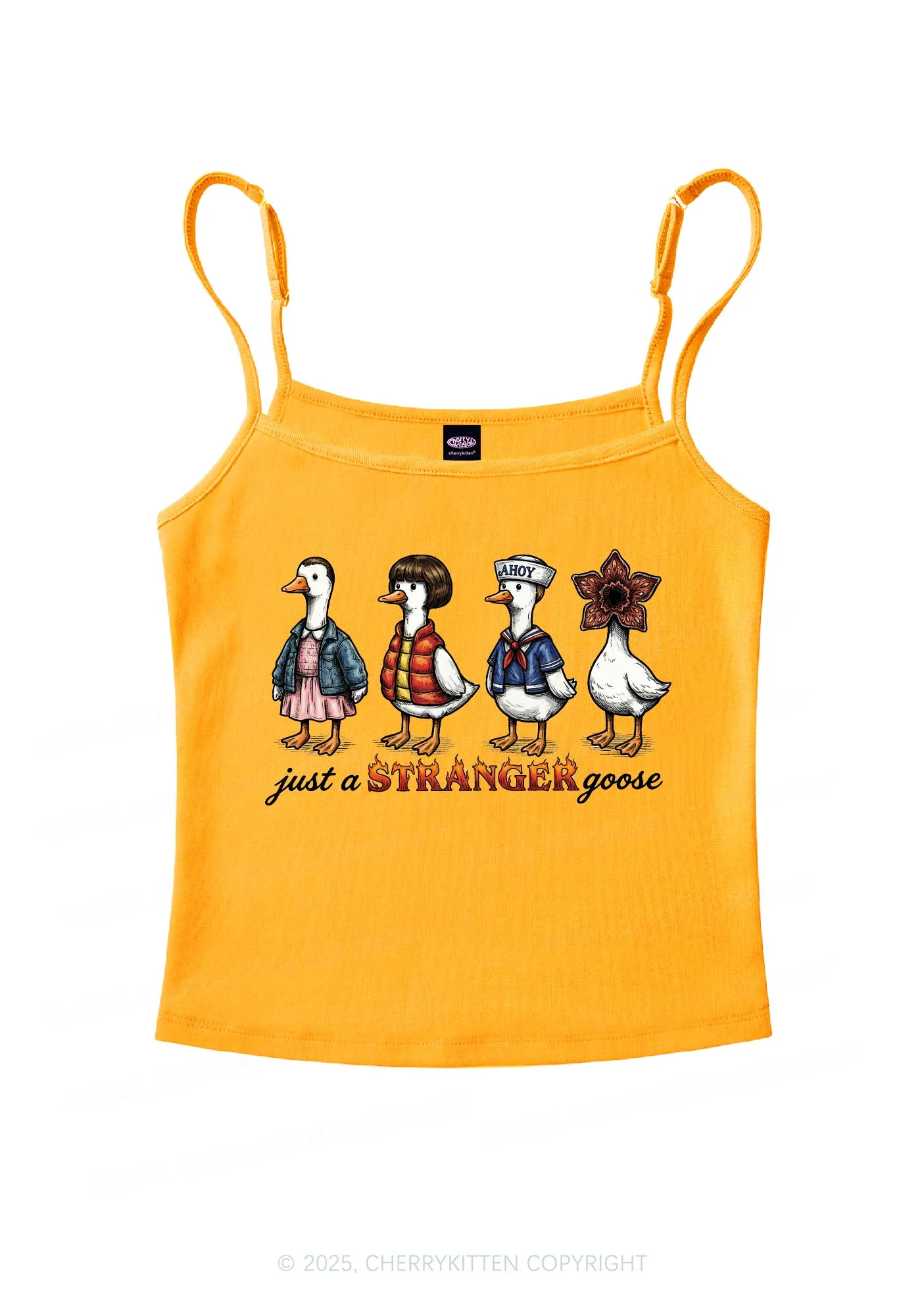 Just A Stranger Goose Y2K Spaghetti Strap Cami Cherrykitten - Image 6
