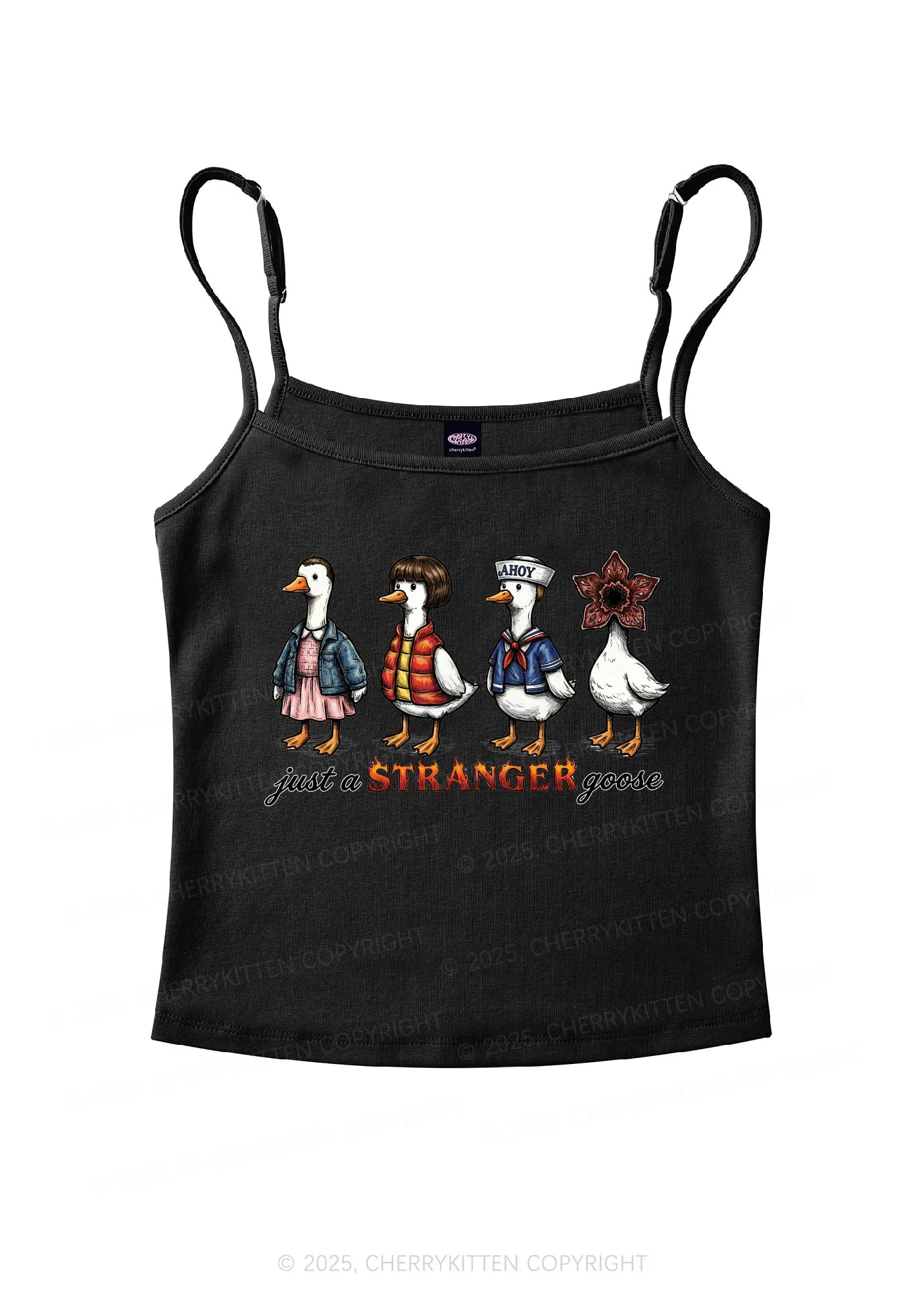 Just A Stranger Goose Y2K Spaghetti Strap Cami Cherrykitten - Image 7