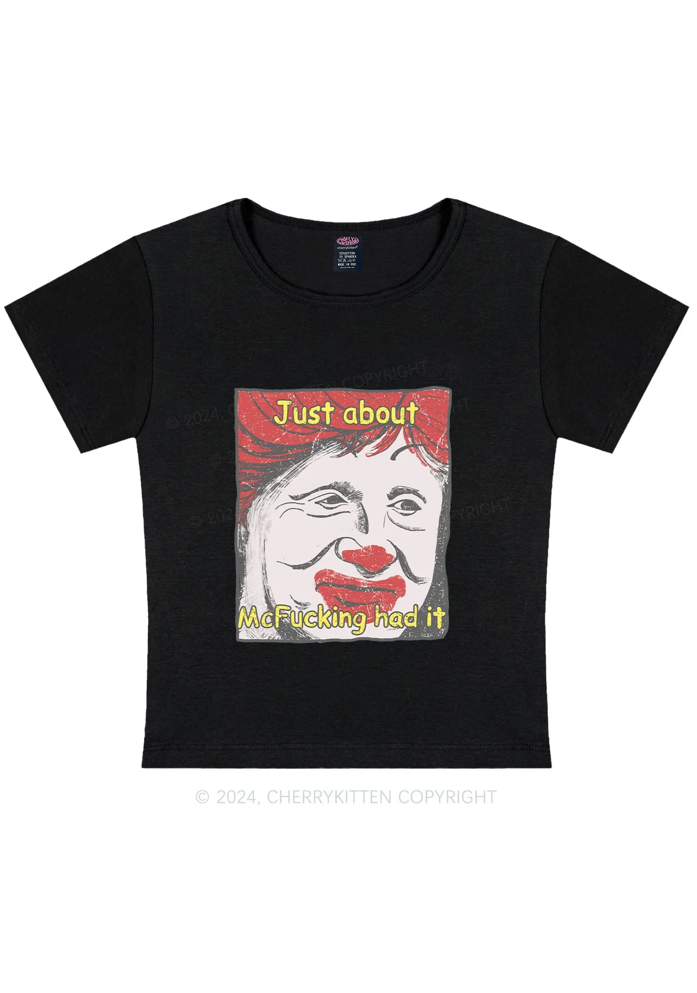 Just About Mc Had It Y2K Baby Tee Cherrykitten - Image 4