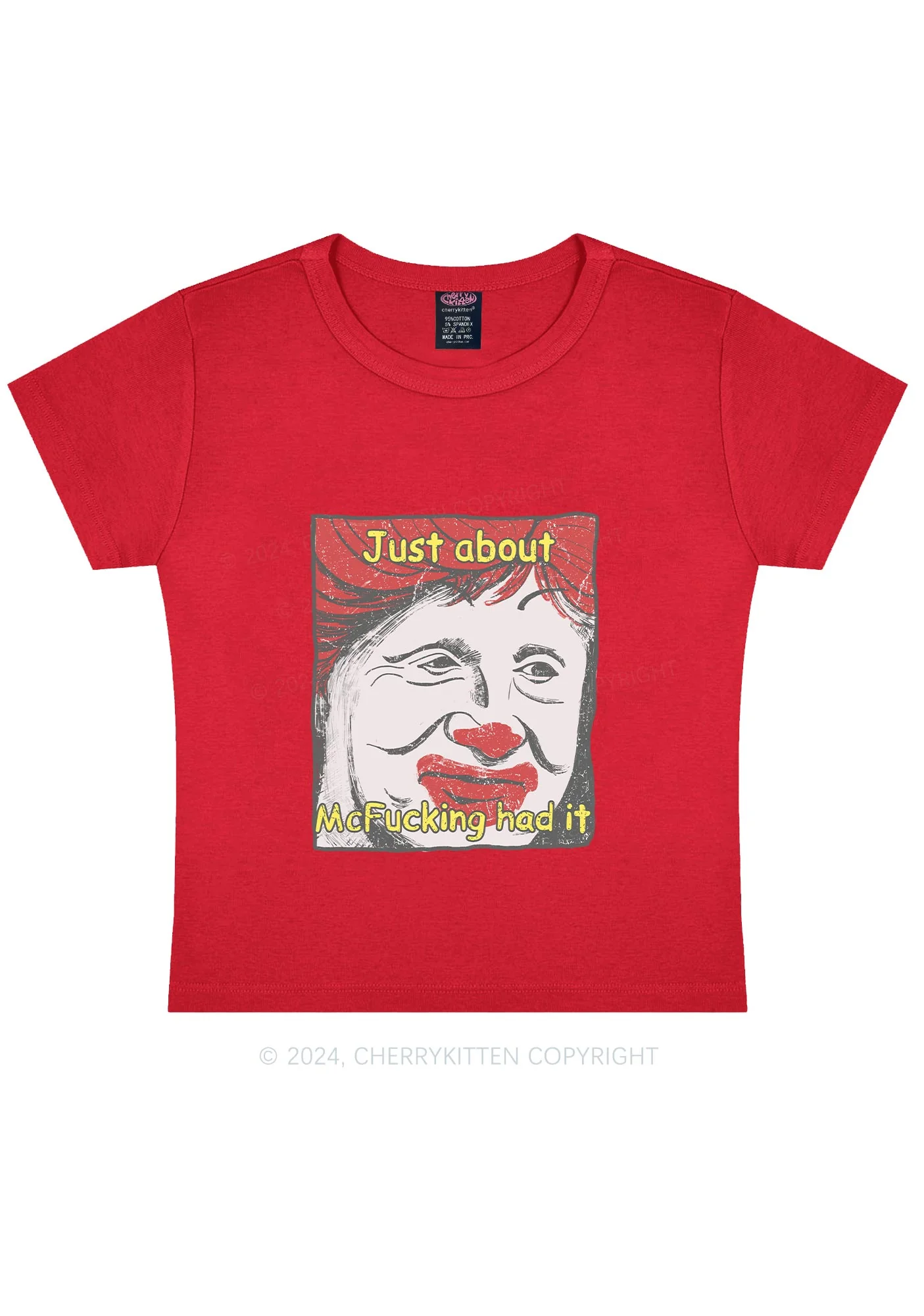 Just About Mc Had It Y2K Baby Tee Cherrykitten - Image 5