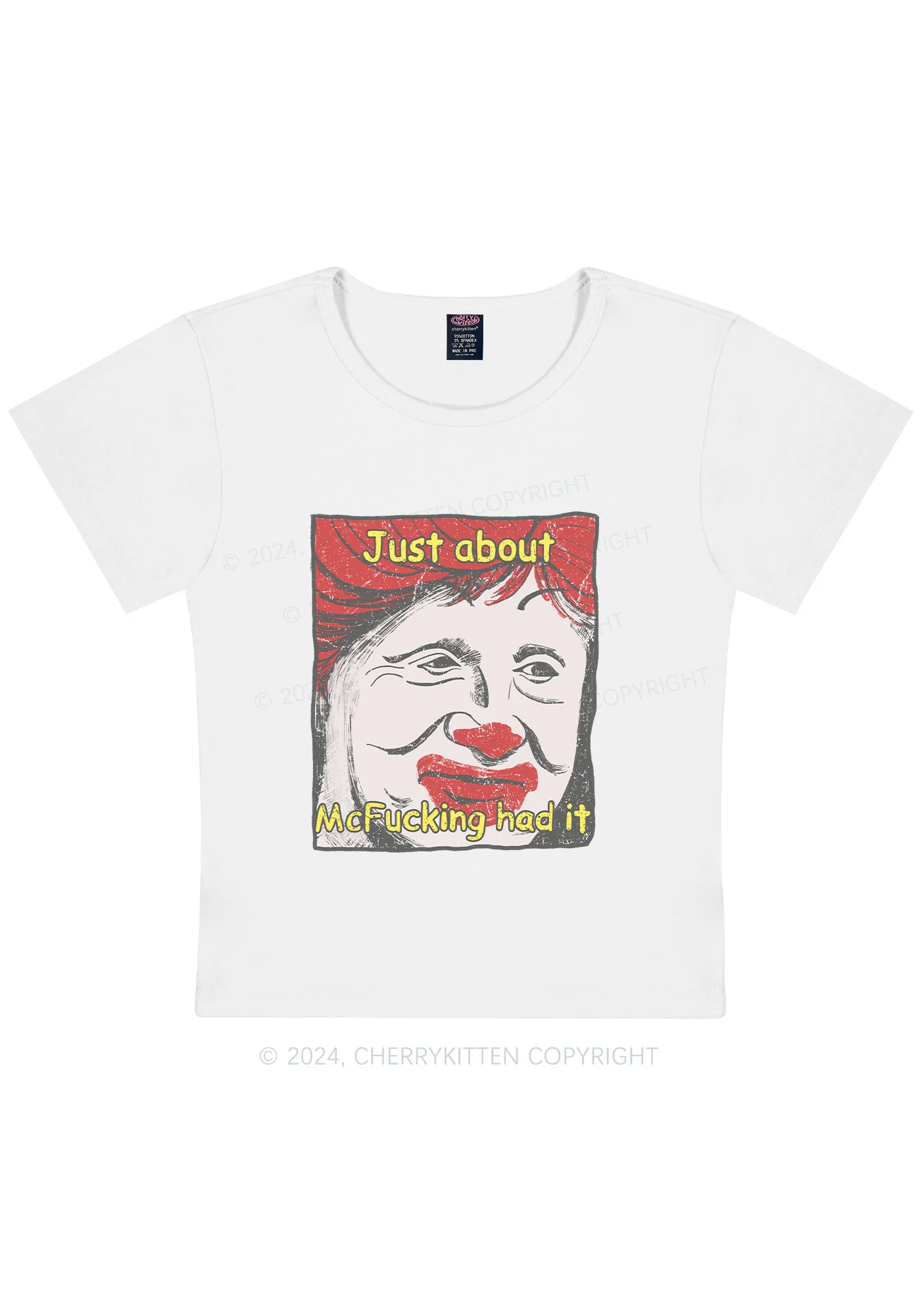 Just About Mc Had It Y2K Baby Tee Cherrykitten - Image 6