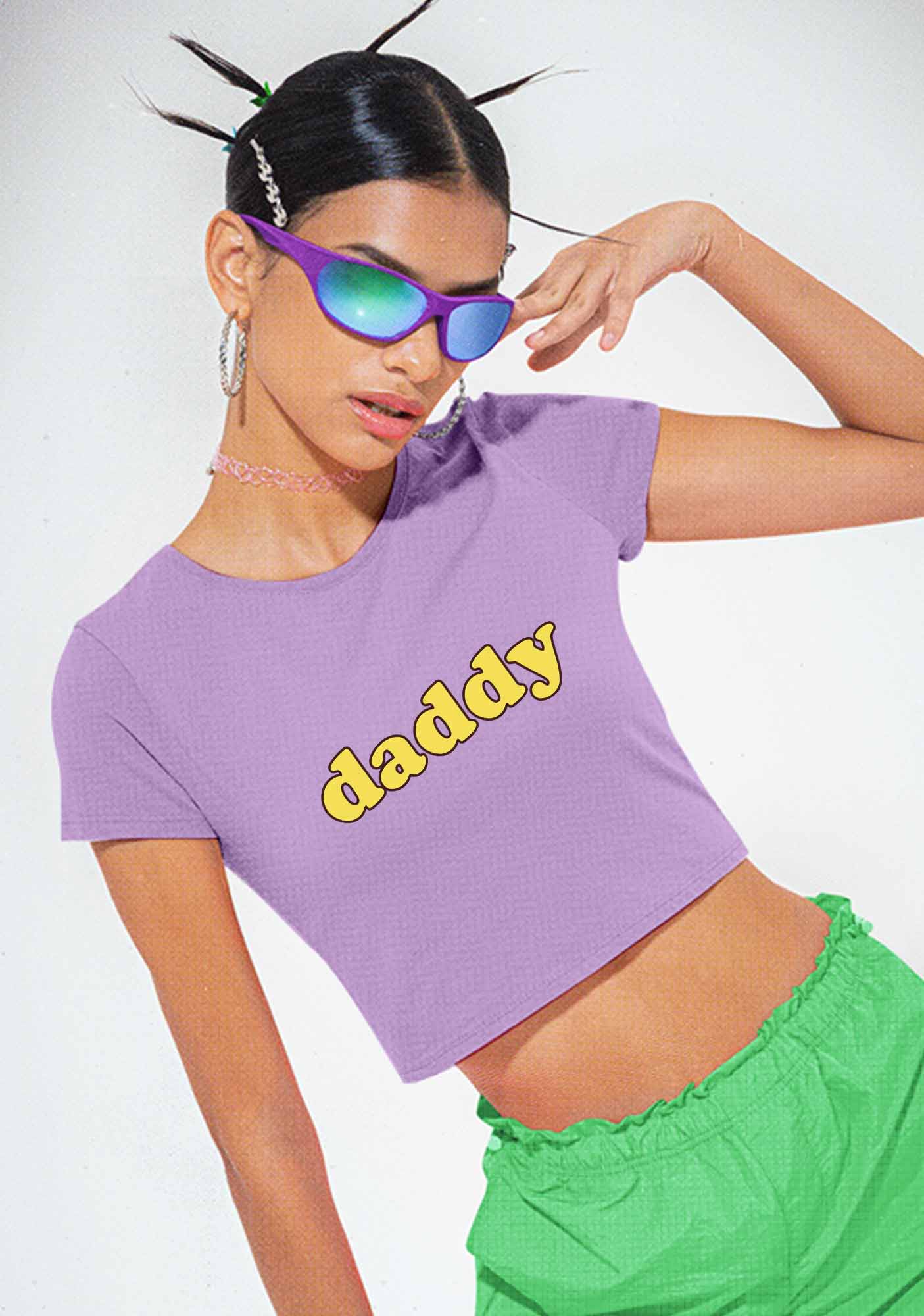 Just Daddy Y2K Baby Tee Cherrykitten - Image 2