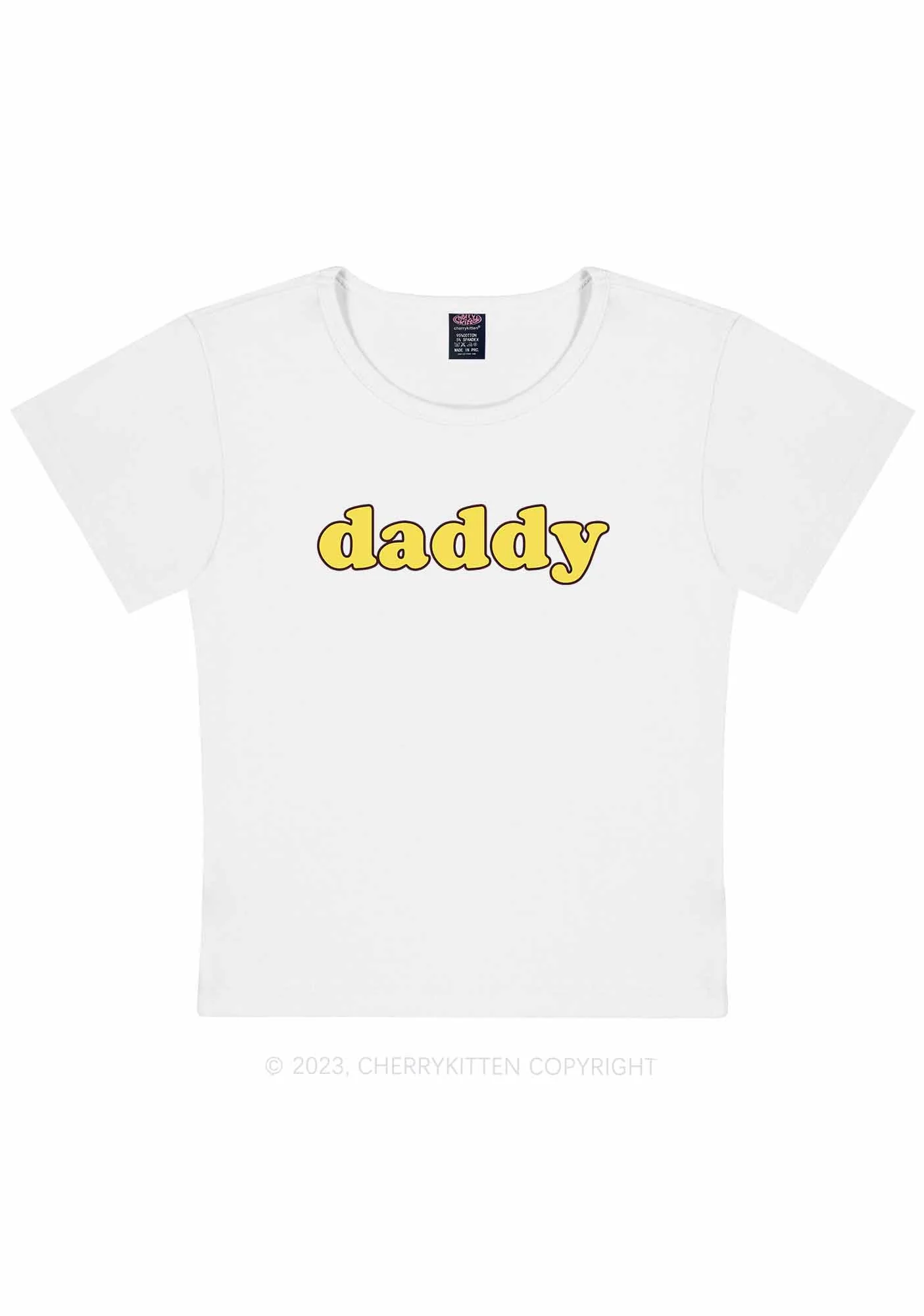 Just Daddy Y2K Baby Tee Cherrykitten - Image 4
