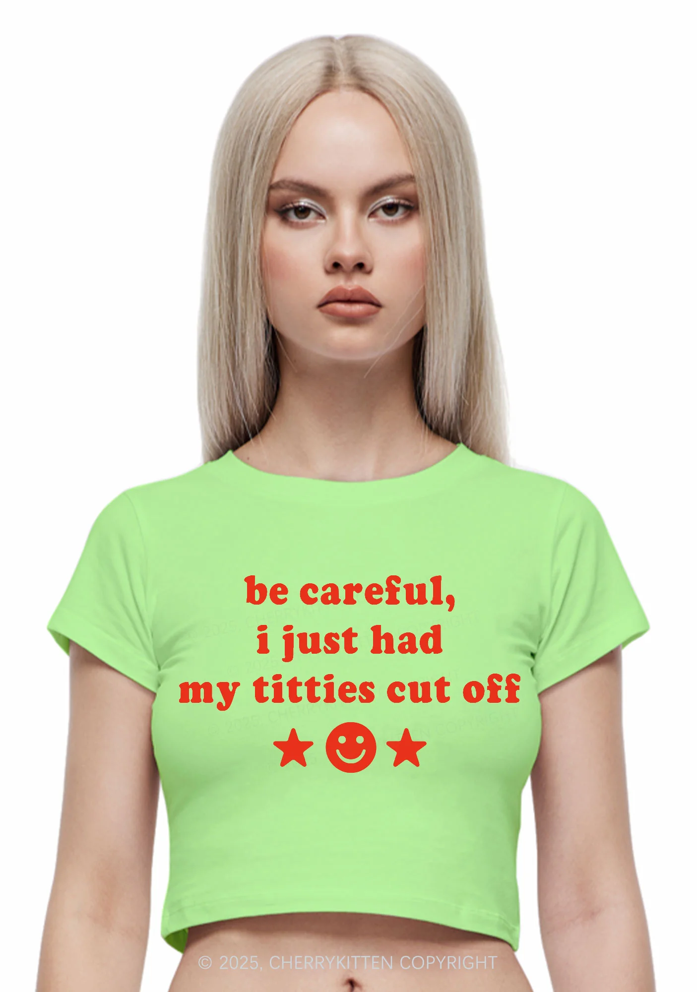 Just Had Txtties Cut Off Pride Y2K Baby Tee Cherrykitten - Image 2