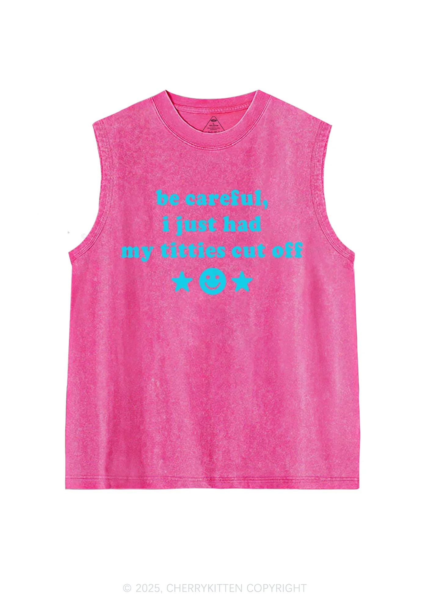 Just Had Txtties Cut Off Pride Y2K Washed Muscle Tank Cherrykitten - Image 4