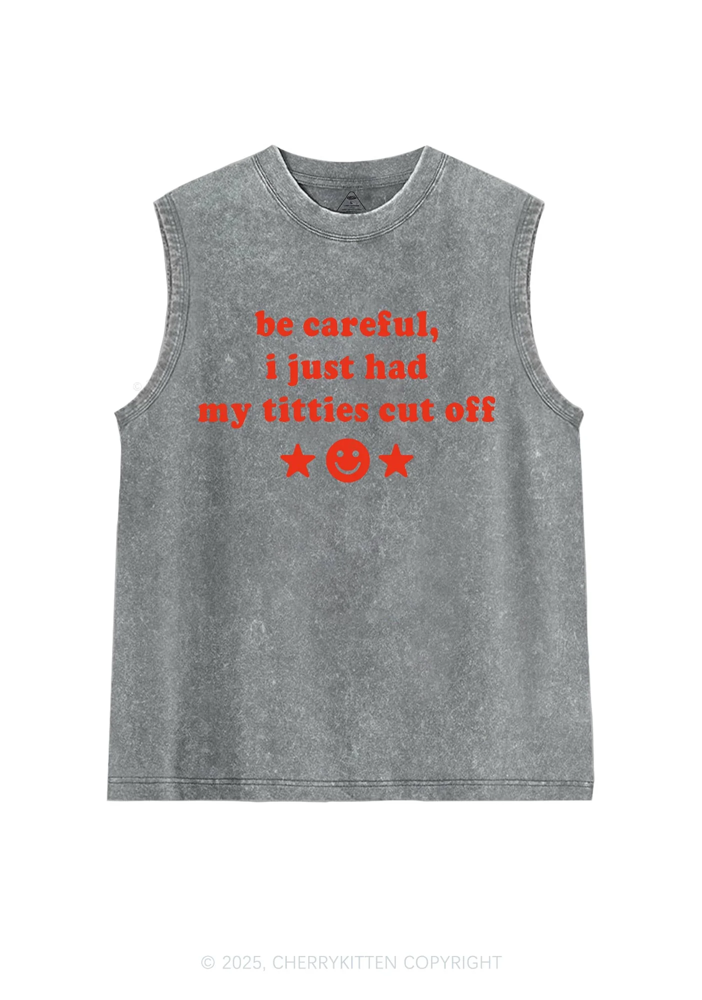 Just Had Txtties Cut Off Pride Y2K Washed Muscle Tank Cherrykitten - Image 6