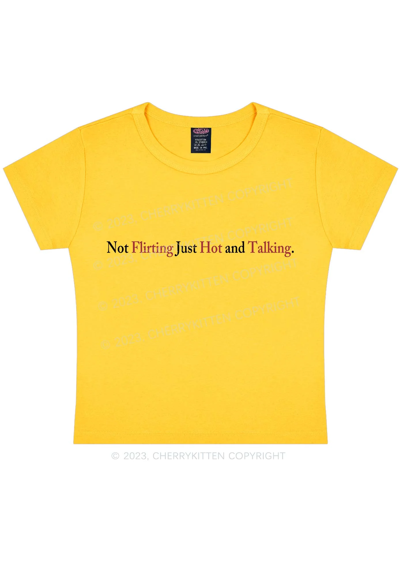 Just Hot And Talking Y2k Baby Tee - Image 4