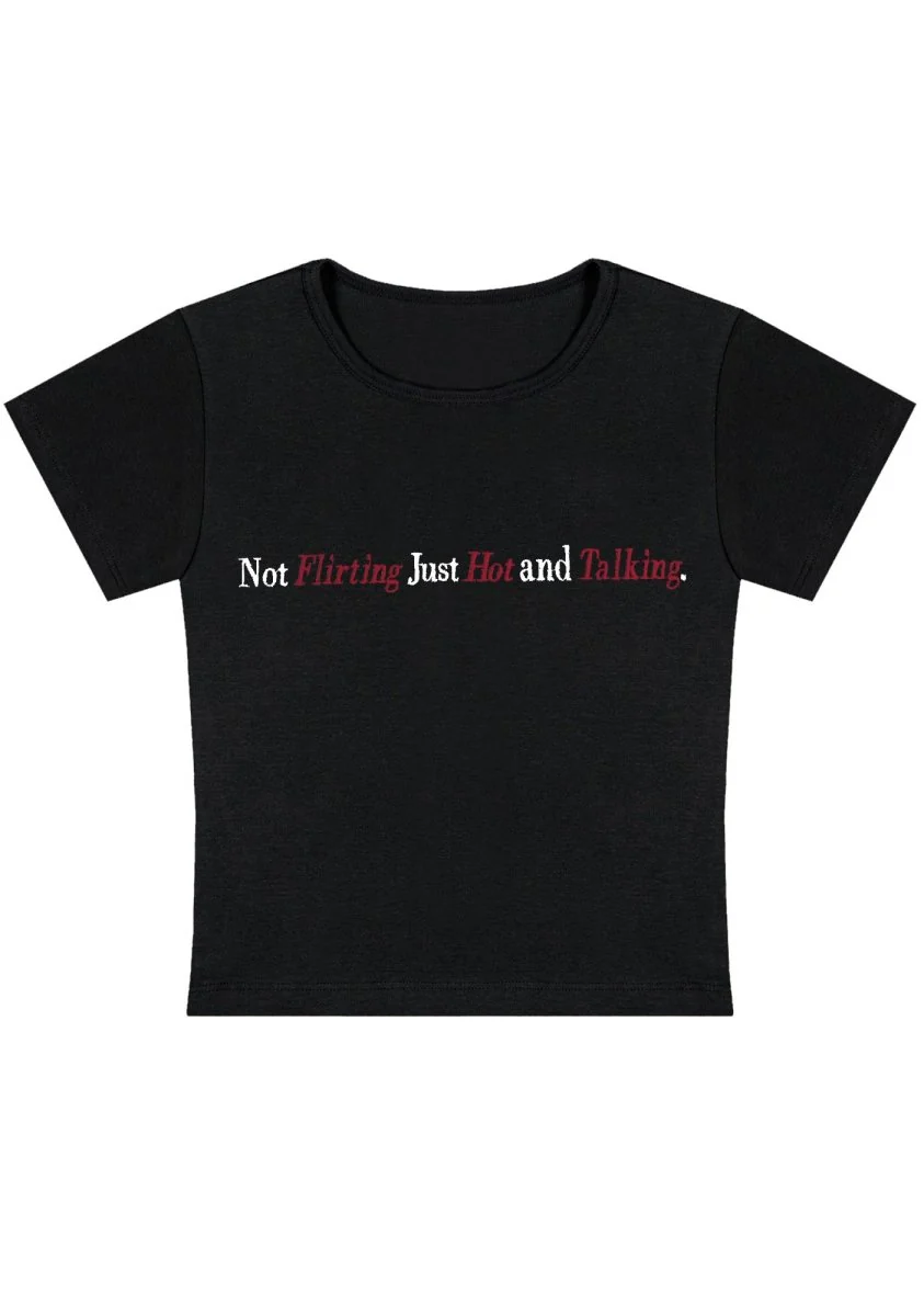 Just Hot And Talking Y2k Baby Tee - Image 5