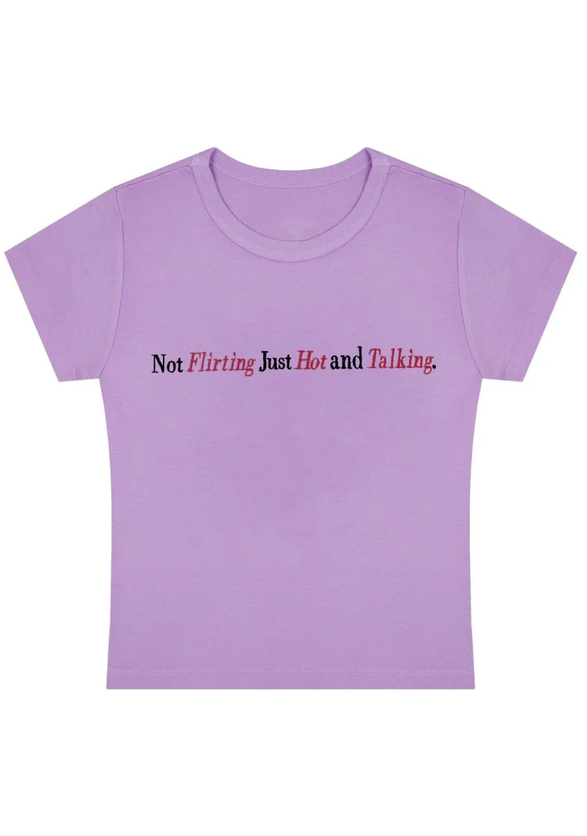 Just Hot And Talking Y2k Baby Tee - Image 6