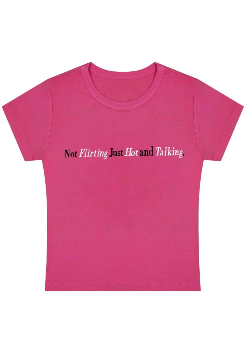 Just Hot And Talking Y2k Baby Tee - Image 7