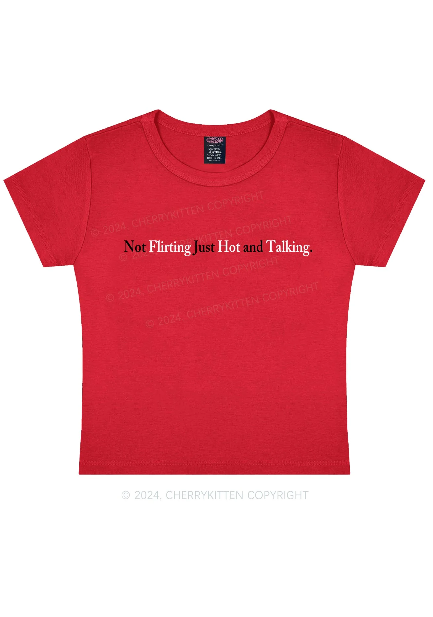 Just Hot And Talking Y2k Baby Tee - Image 8
