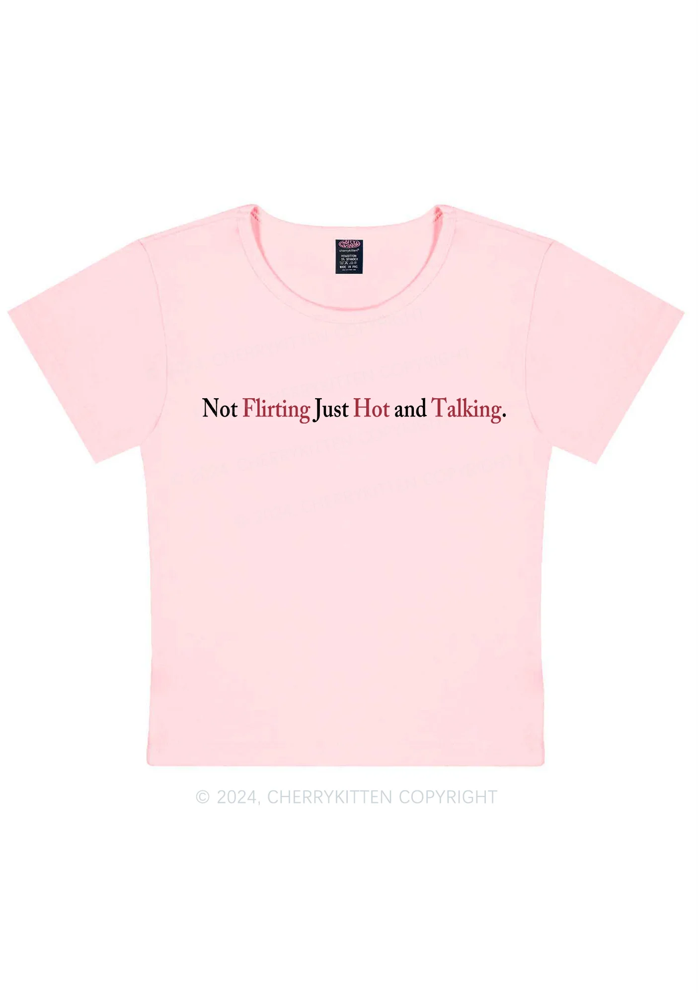Just Hot And Talking Y2k Baby Tee - Image 9