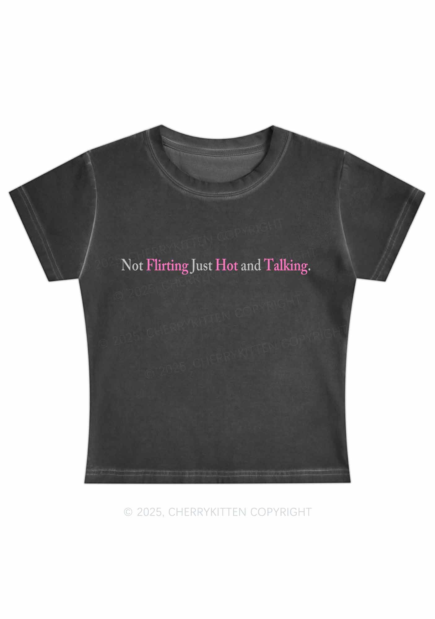 Just Hot And Talking Y2K Vintage Classic Tee Cherrykitten - Image 2