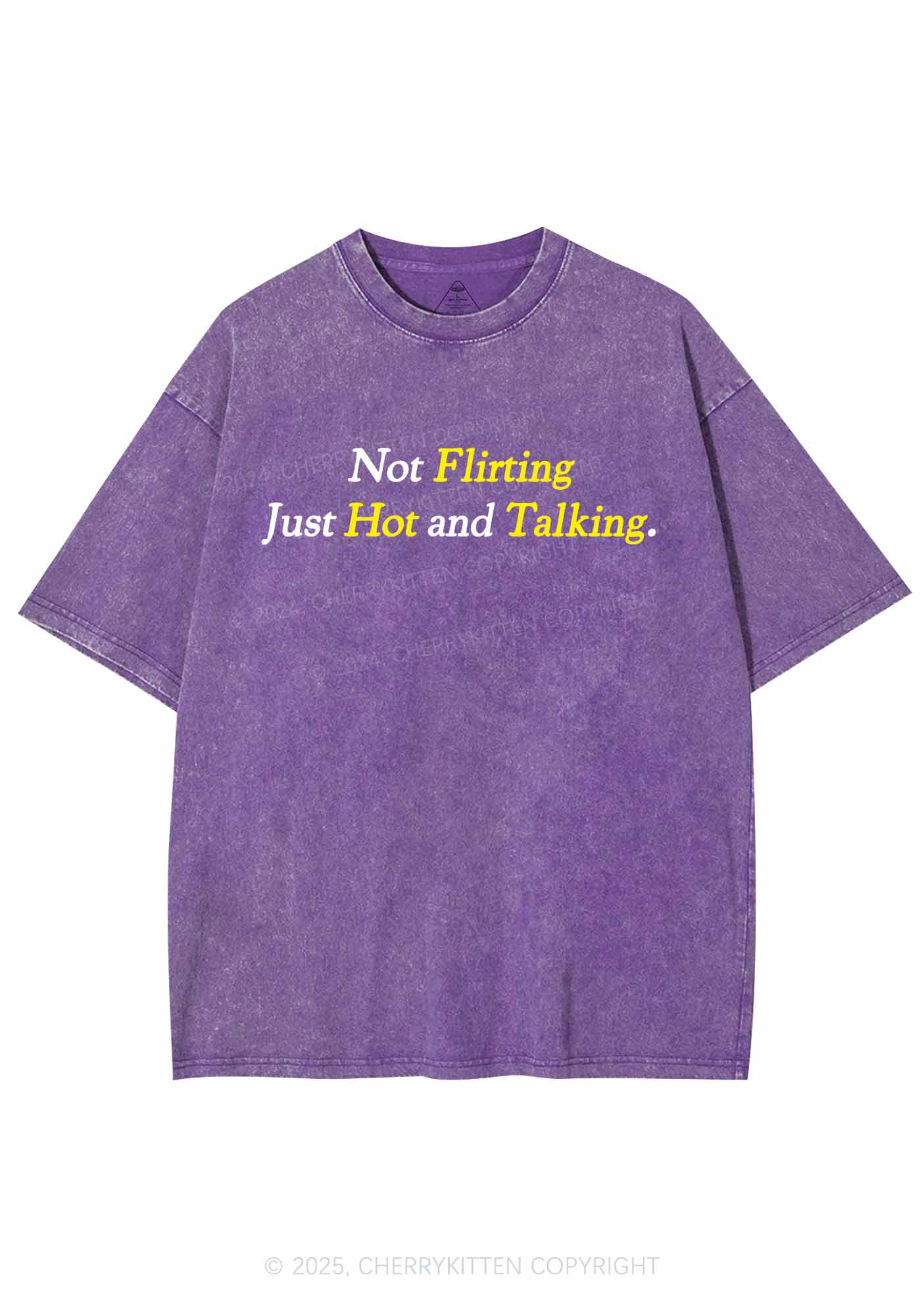 Just Hot And Talking Y2K Washed Tee Cherrykitten - Image 5