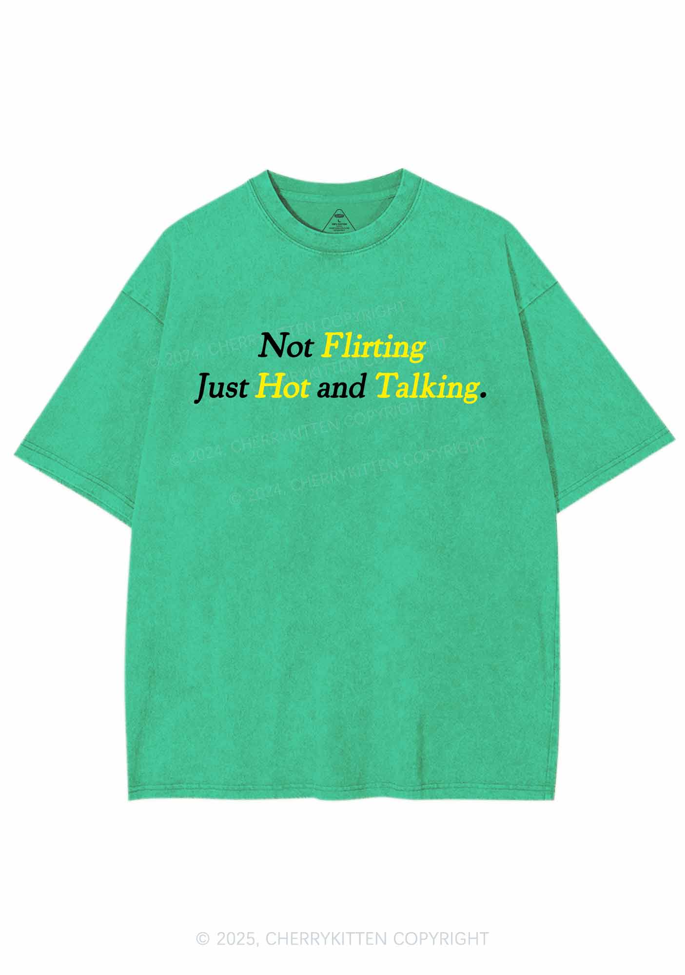 Just Hot And Talking Y2K Washed Tee Cherrykitten - Image 6