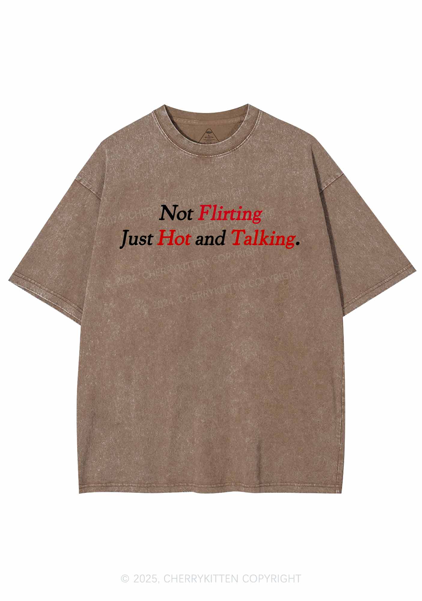 Just Hot And Talking Y2K Washed Tee Cherrykitten - Image 7