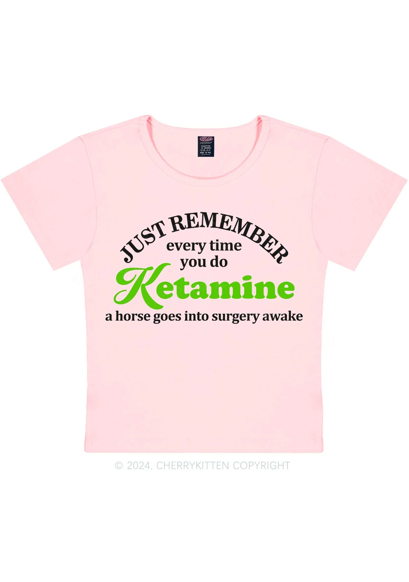 Just Remember K Horse Y2K Baby Tee Cherrykitten - Image 10