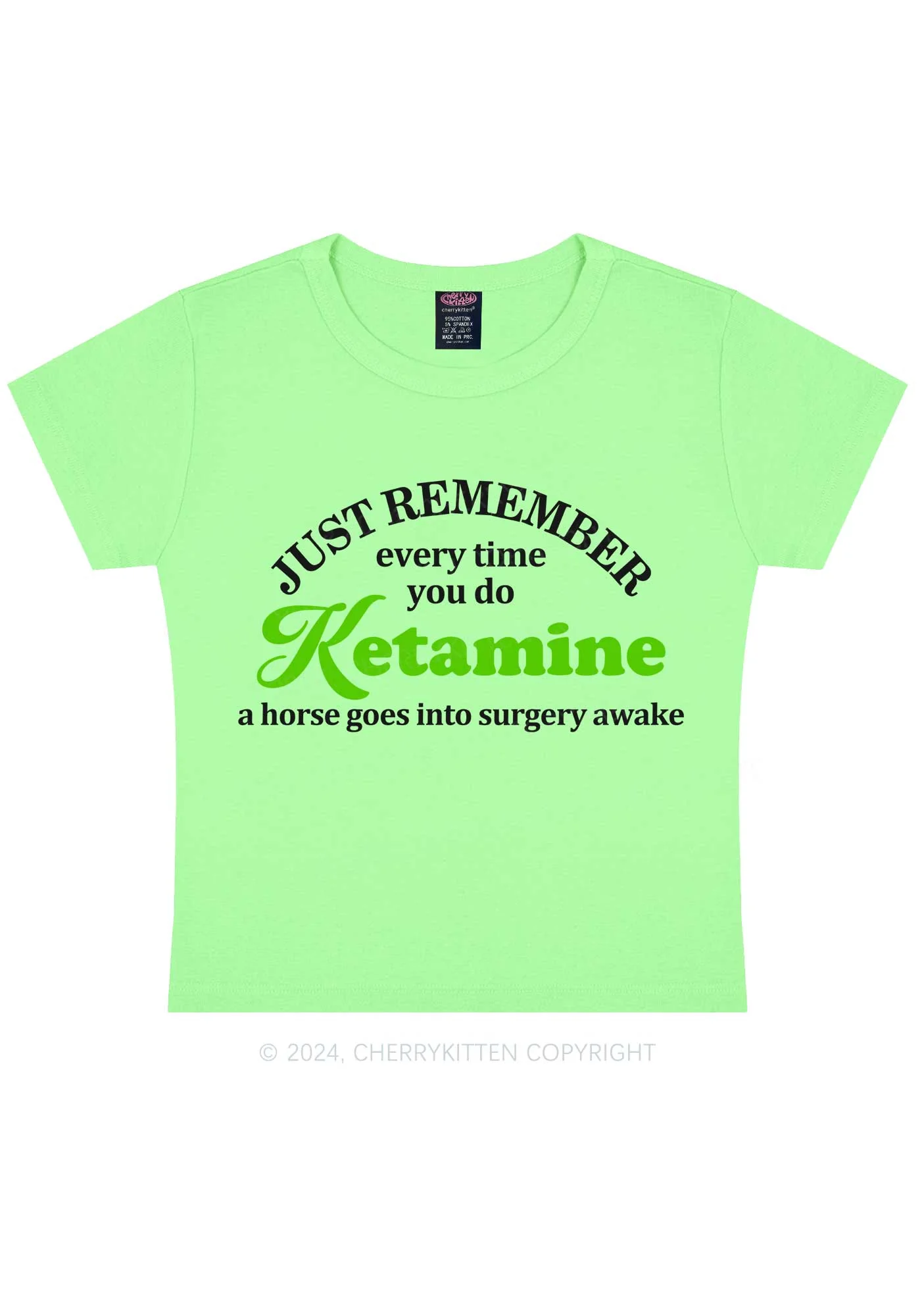 Just Remember K Horse Y2K Baby Tee Cherrykitten - Image 11