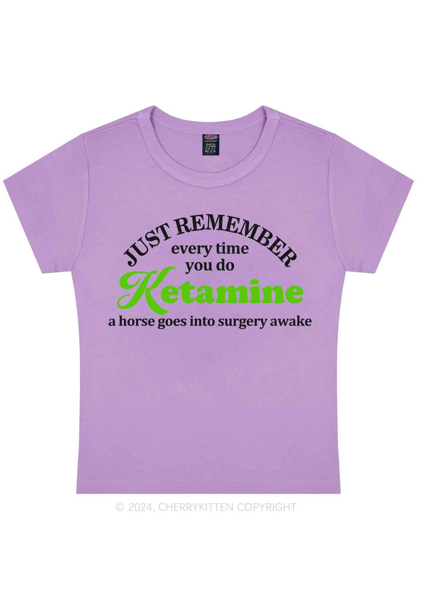 Just Remember K Horse Y2K Baby Tee Cherrykitten - Image 5
