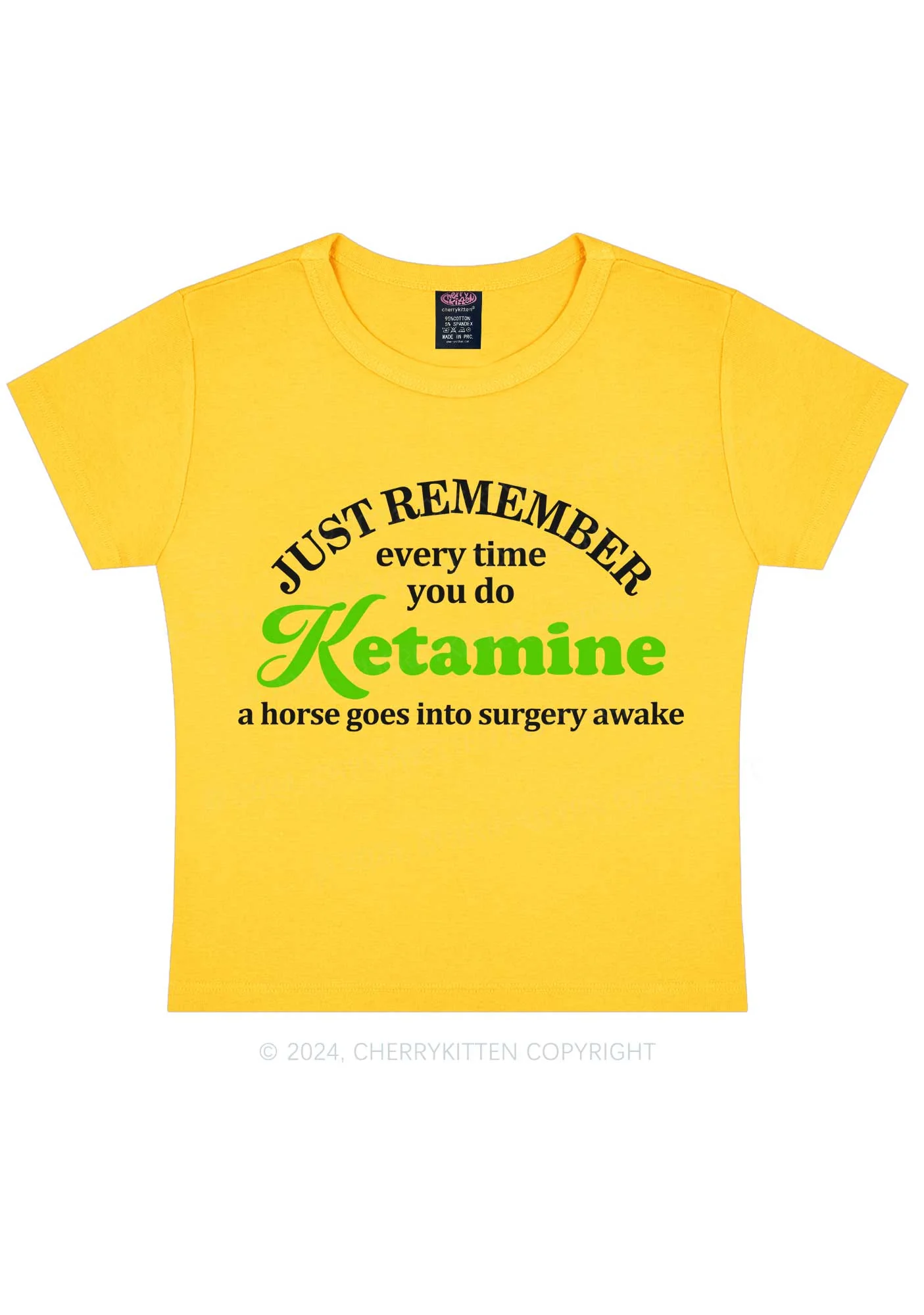 Just Remember K Horse Y2K Baby Tee Cherrykitten - Image 7
