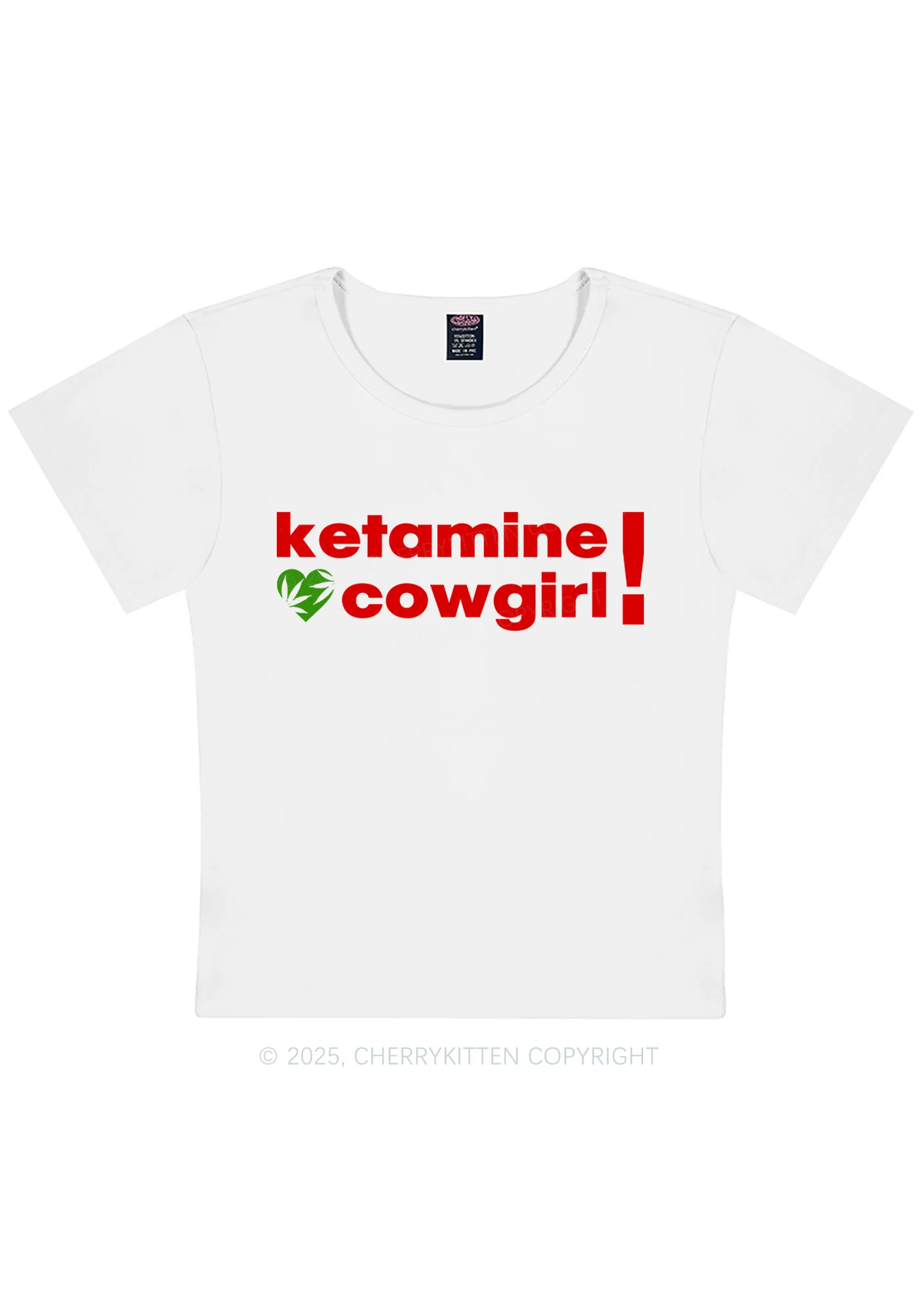 K Cowgirl Y2K Baby Tee Cherrykitten - Image 3